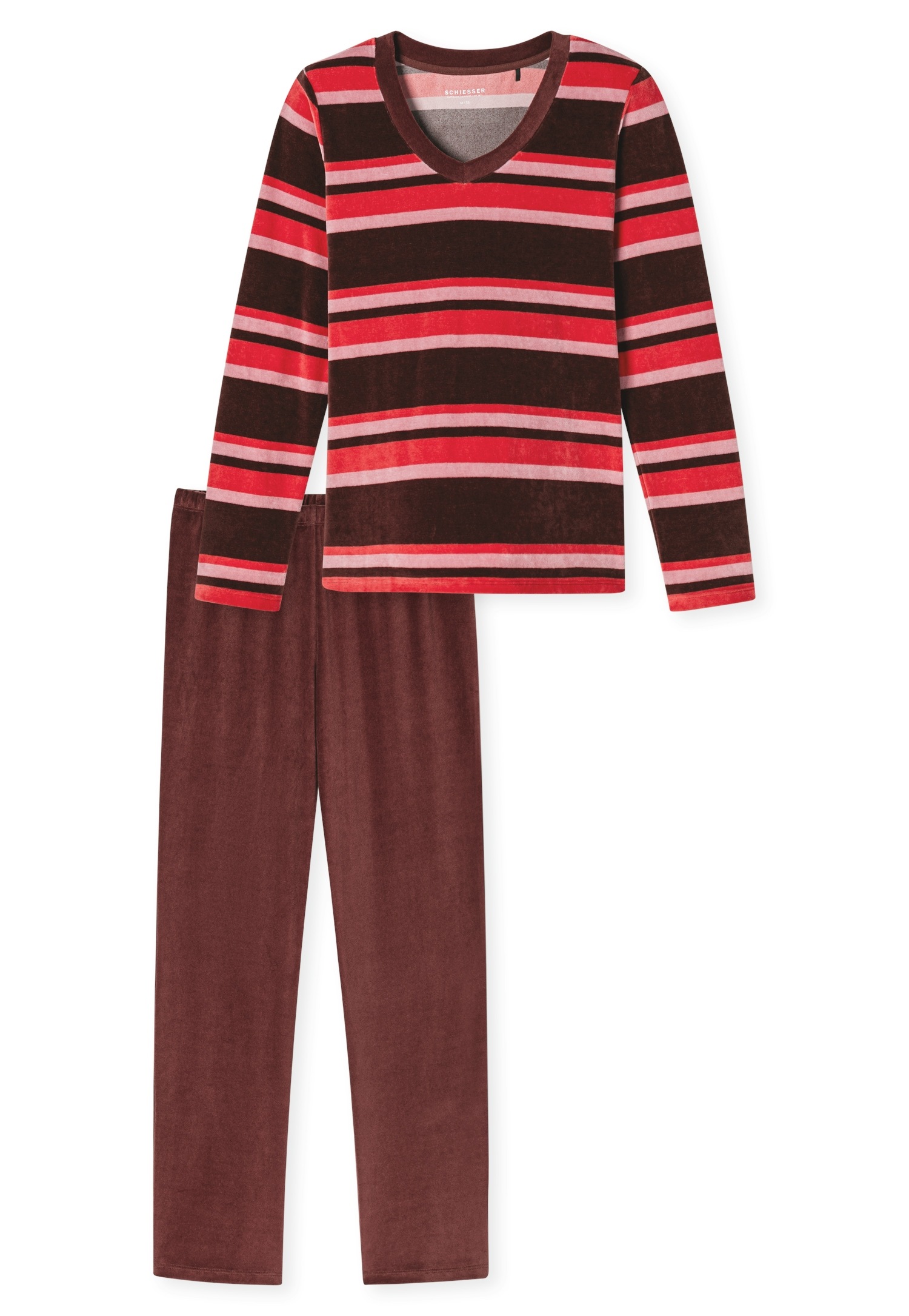 Schiesser Schlafanzug "Comfort Nightwear" 2 tlg. Baumwollmischung, V-Aussch günstig online kaufen