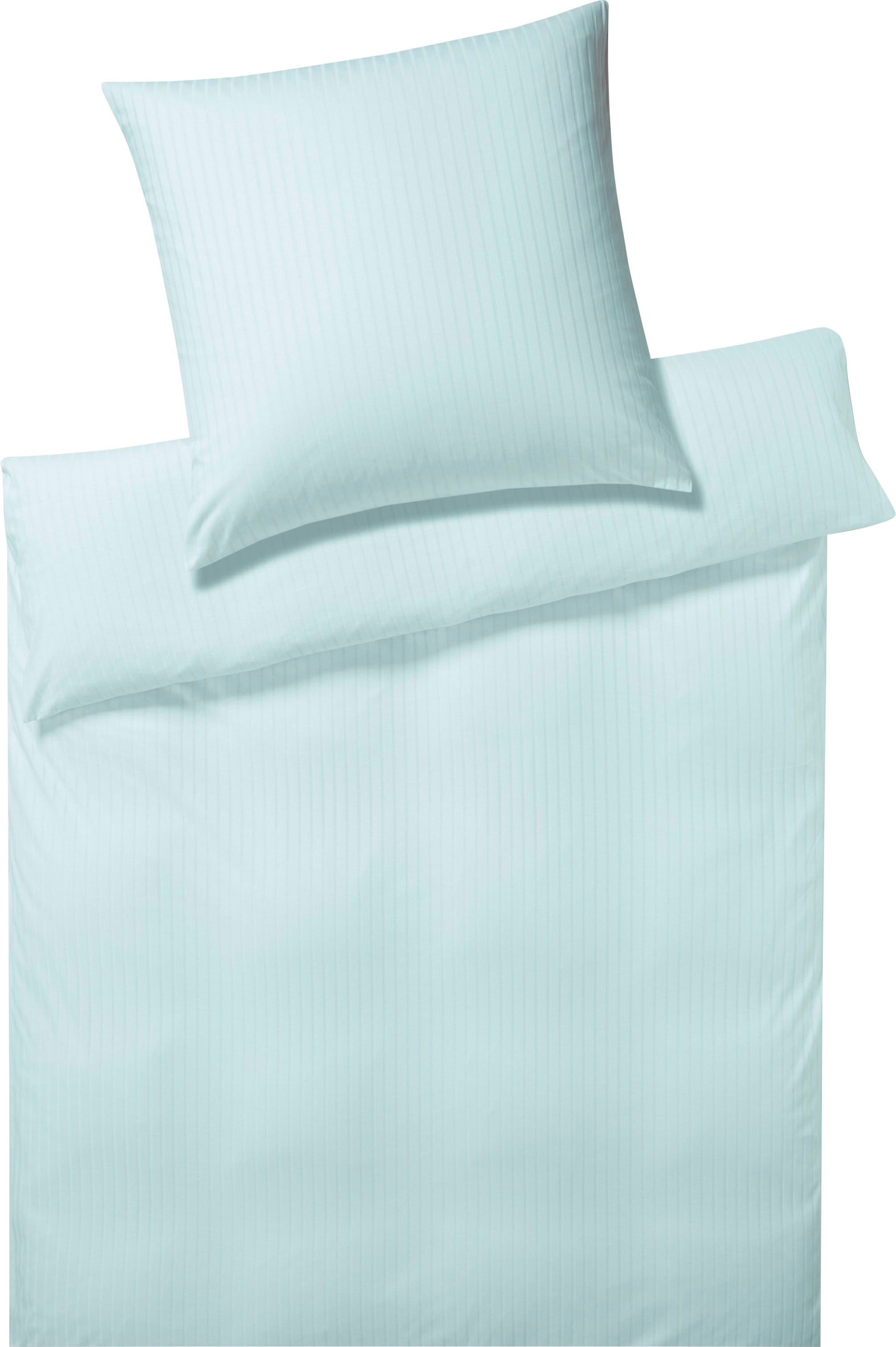 Elegante Bettwäsche "Solid Stripe" 2 Stk. tlg. angenehmes Hautgefühl günstig online kaufen