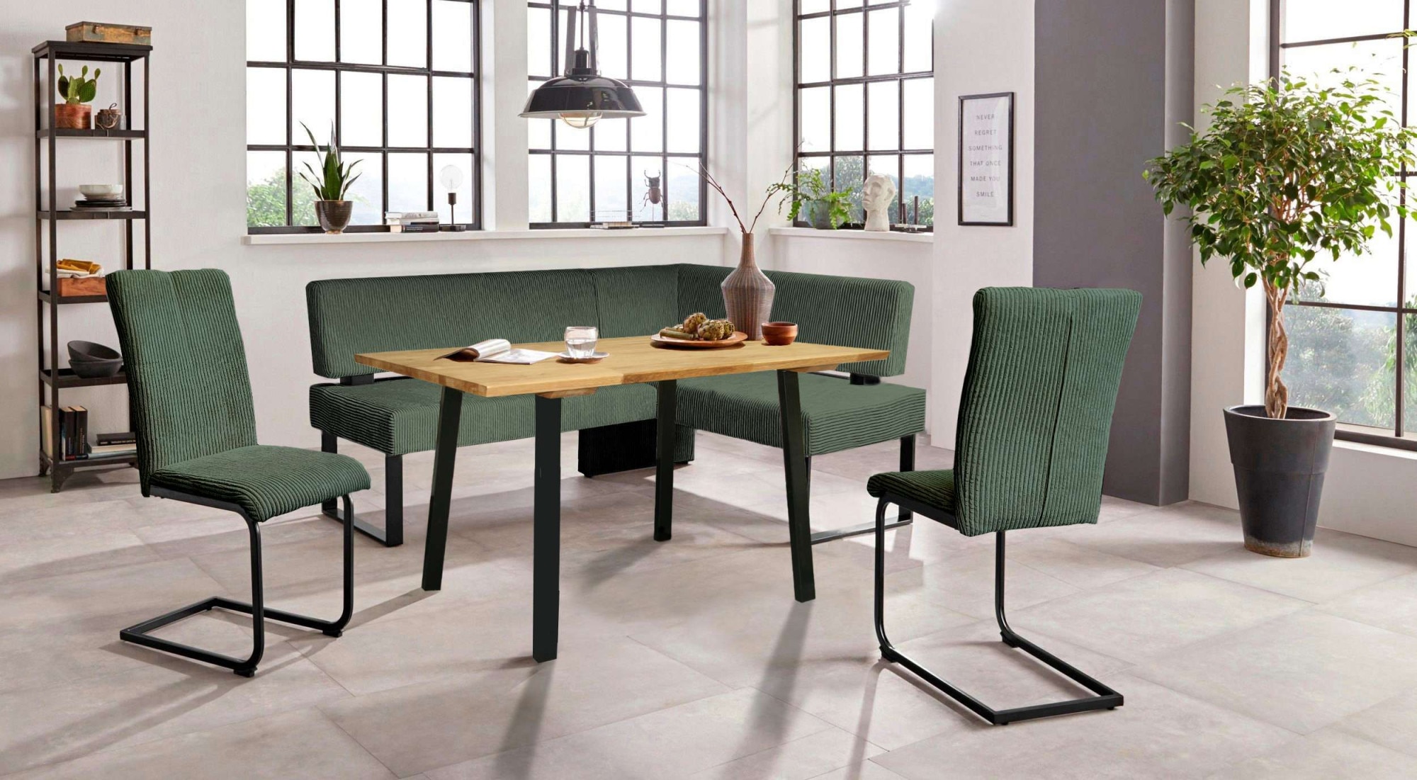 OTTO home Eckbankgruppe "Oliver" Set, 4-tlg, 4 Stk. tlg. Eckbank mit Wellen günstig online kaufen