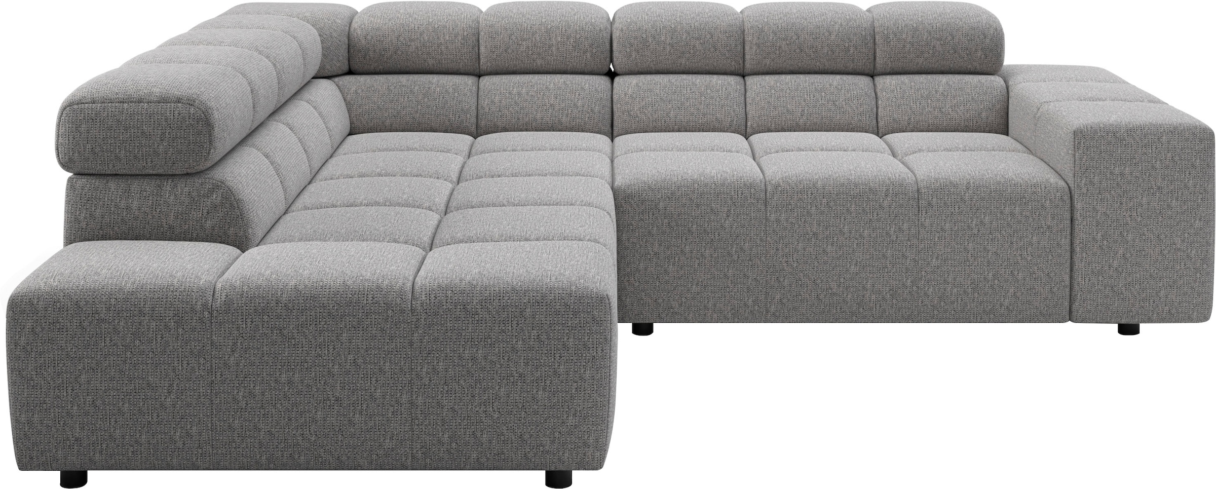 Home affaire Ecksofa "Ancona, Ecksofa, incl. Kopfteilverstellung, Breite 249 cm, L-Form" wahlweise elektrische Sitztiefenverstellung