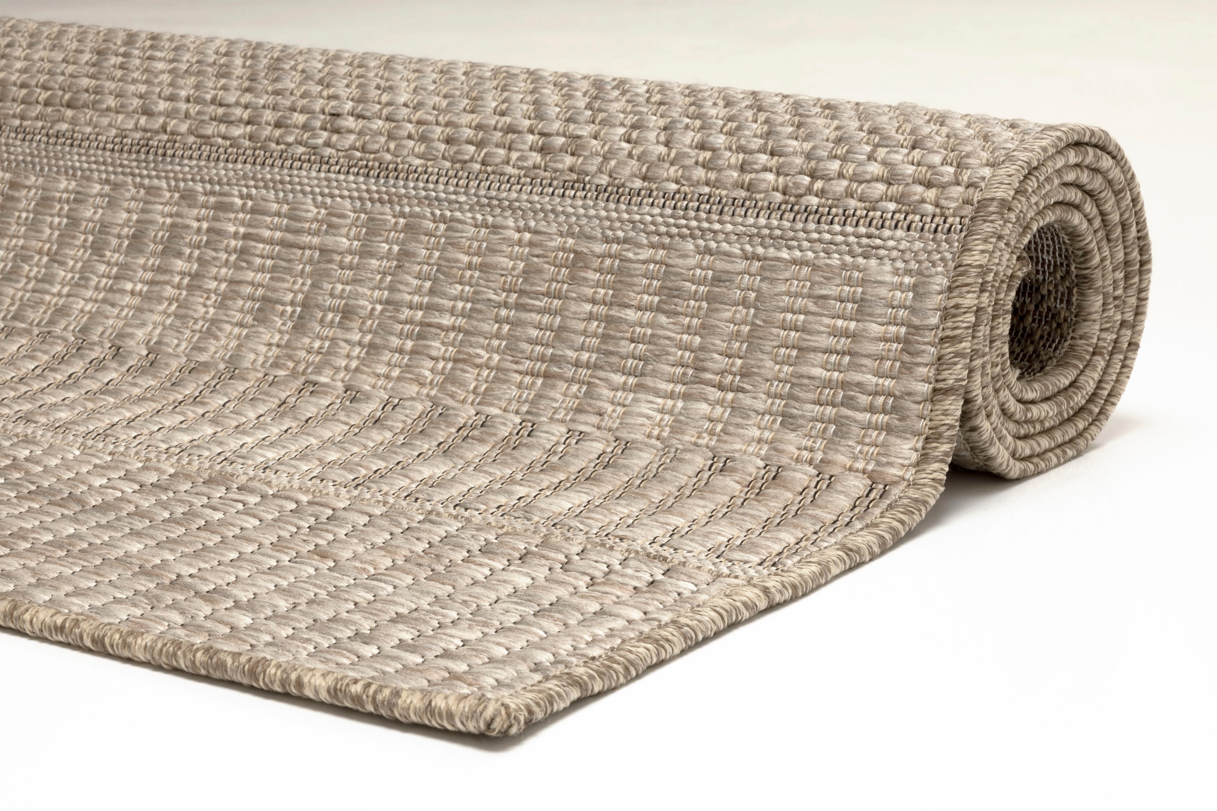 Gino Falcone Teppich »Mariella GF-136«, rechteckig, 6 mm Höhe, modernes Streifen Design, meliert, In- und Otdoor geeignet
