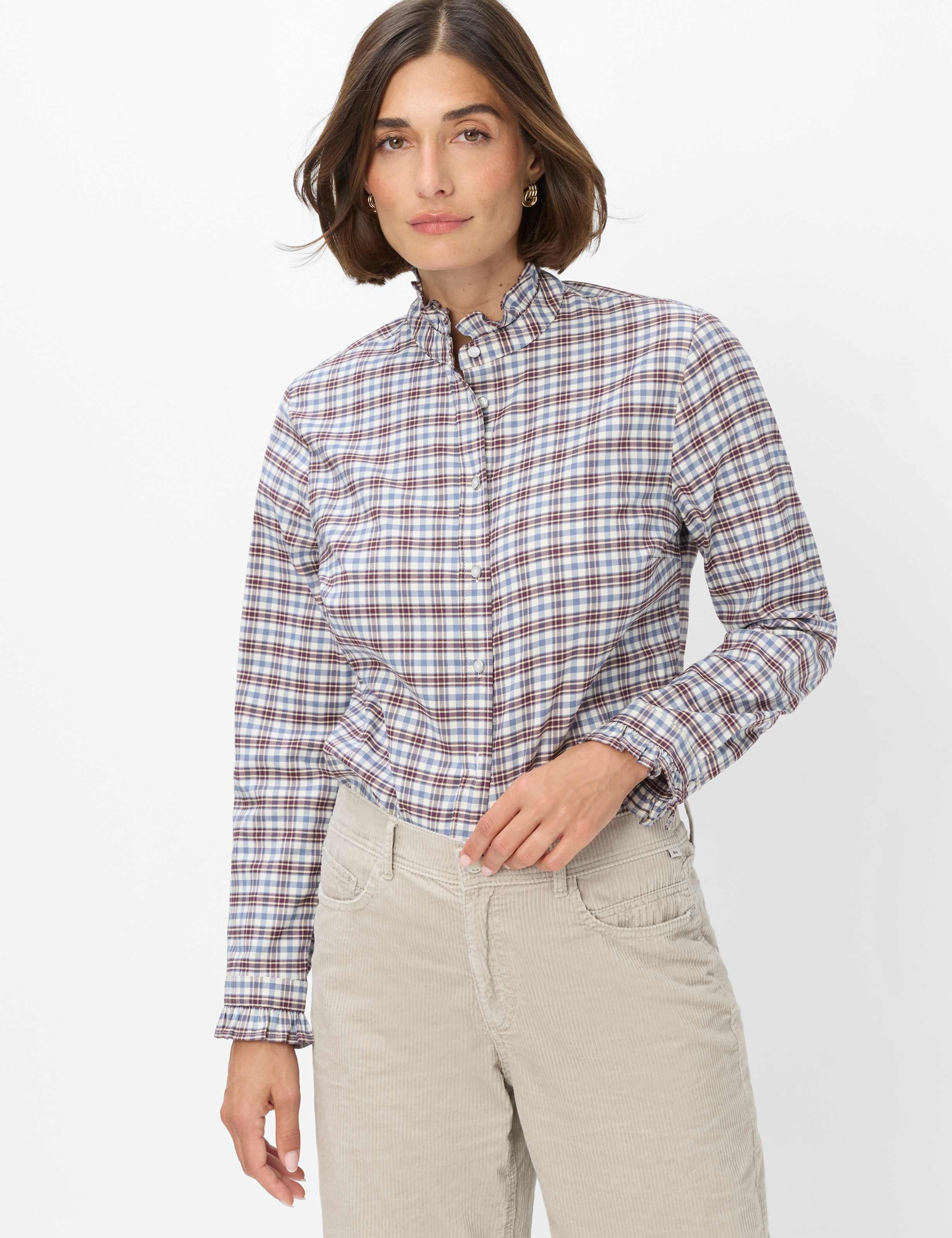 Brax Klassische Bluse »Style VICTORIA« Flanell: Bluse im Baumwollmix