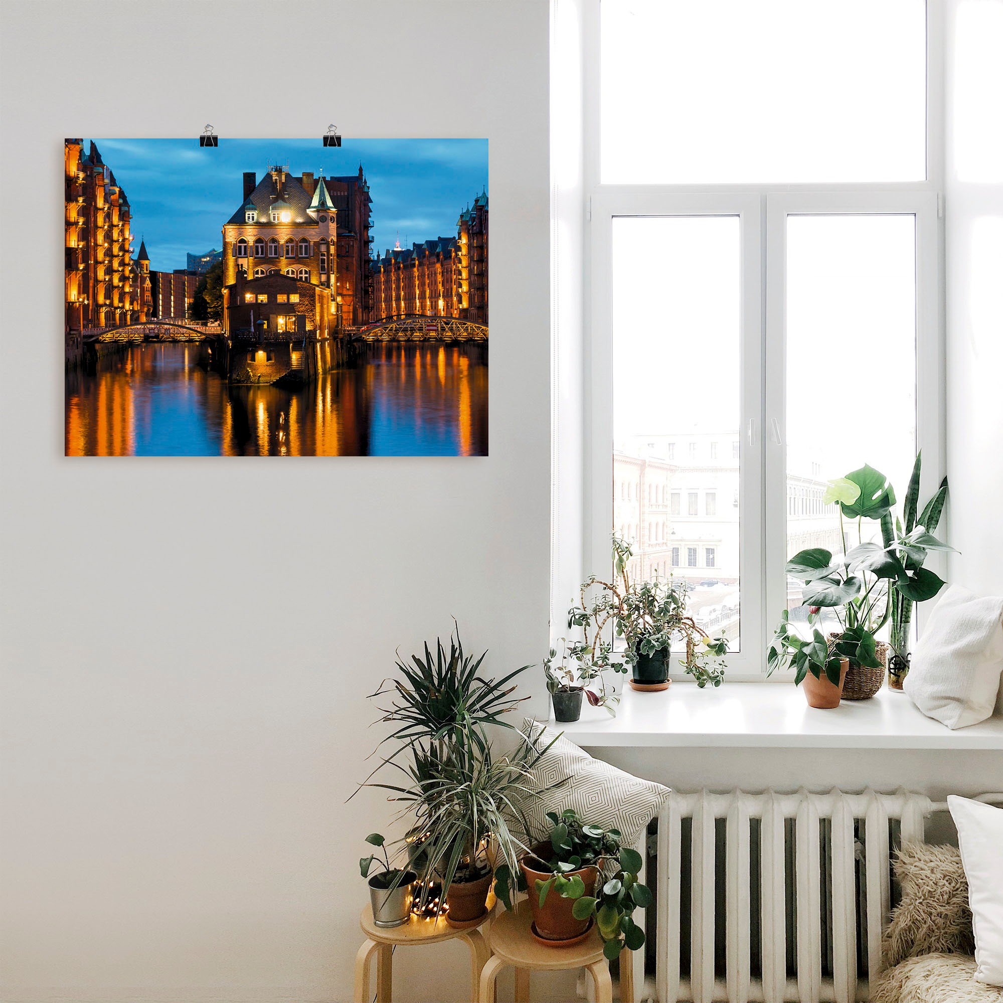 Artland Wandbild »Teil der alten Speicherstadt in Hamburg«, Deutschland, (1 St.), als Leinwandbild, Poster, Wandaufkleber in verschied. Größen