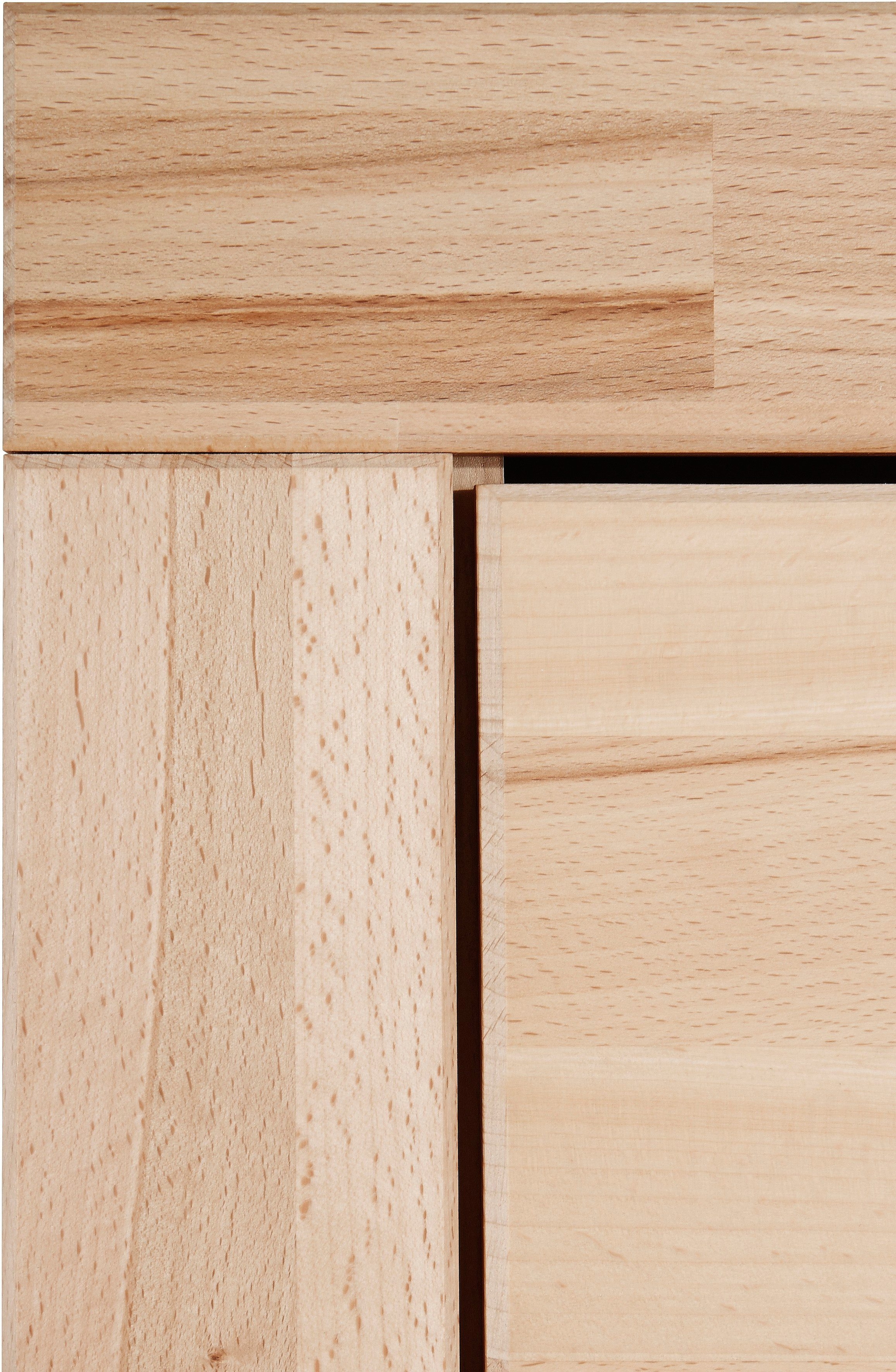 VOGL Möbelfabrik Highboard »Toronto«, opt. Glastüren, teilmassiv, Rahmenoptik, Made in Germany