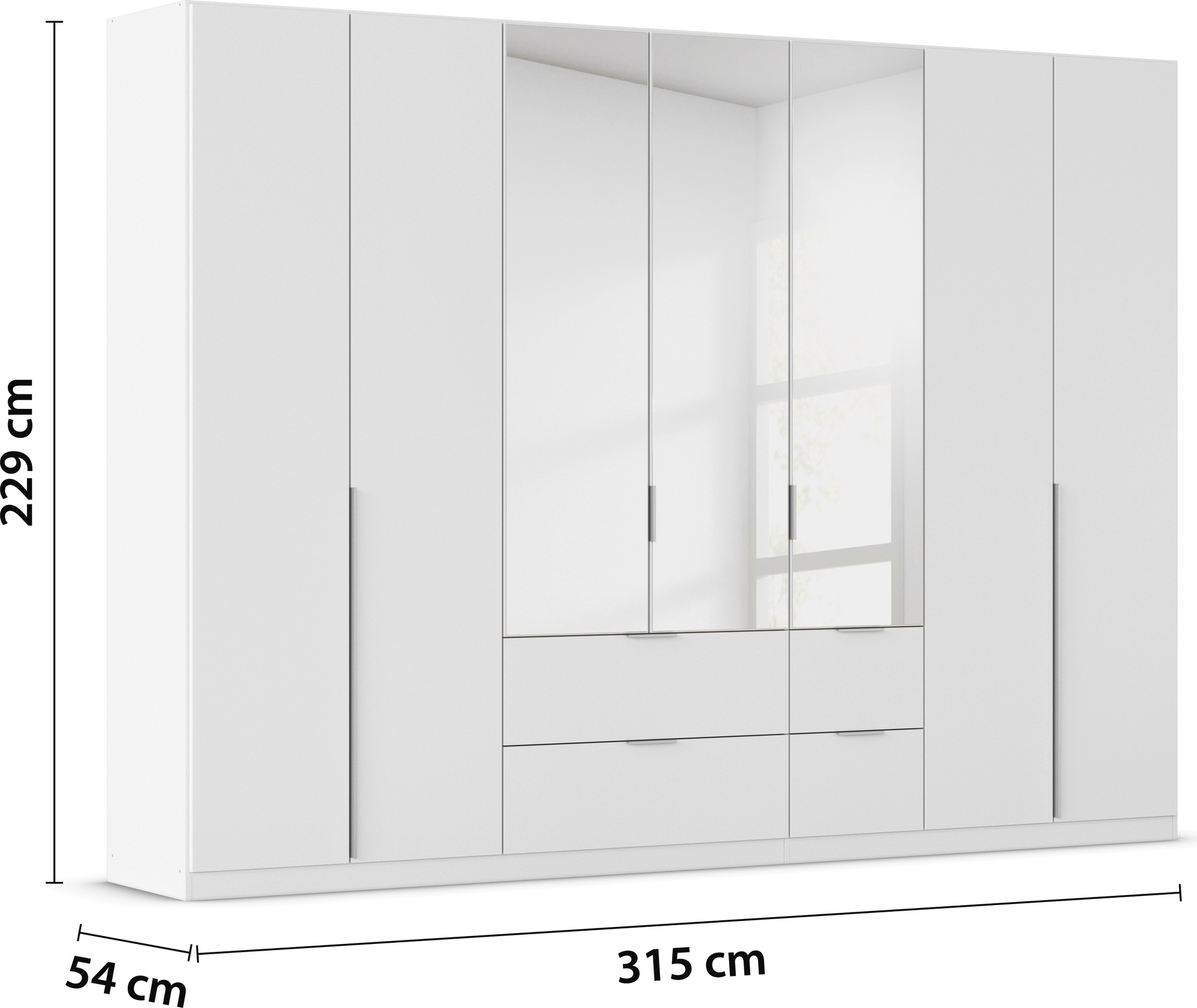 rauch Drehtürenschrank »Kleiderschrank Schrank Garderobe AGORDO mit Dekor- oder Hochglanzfront«, mit Außenschubkästen, in 6 Breiten und 2 Höhen MADE IN GERMANY