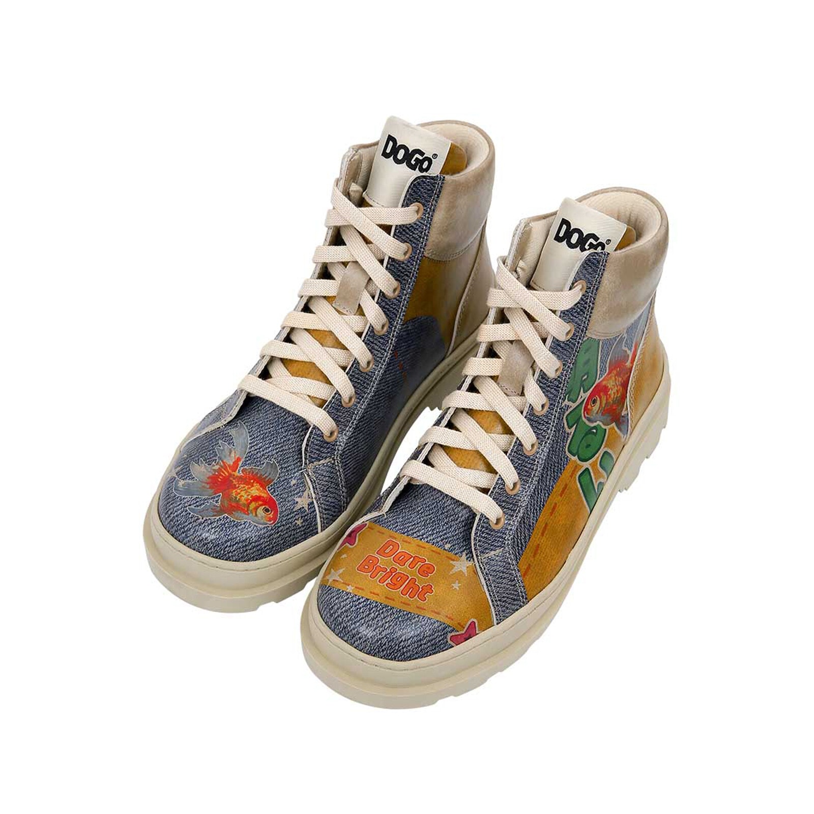 DOGO Adriana Boots Ankle Boots Blue/Yellow 41 4