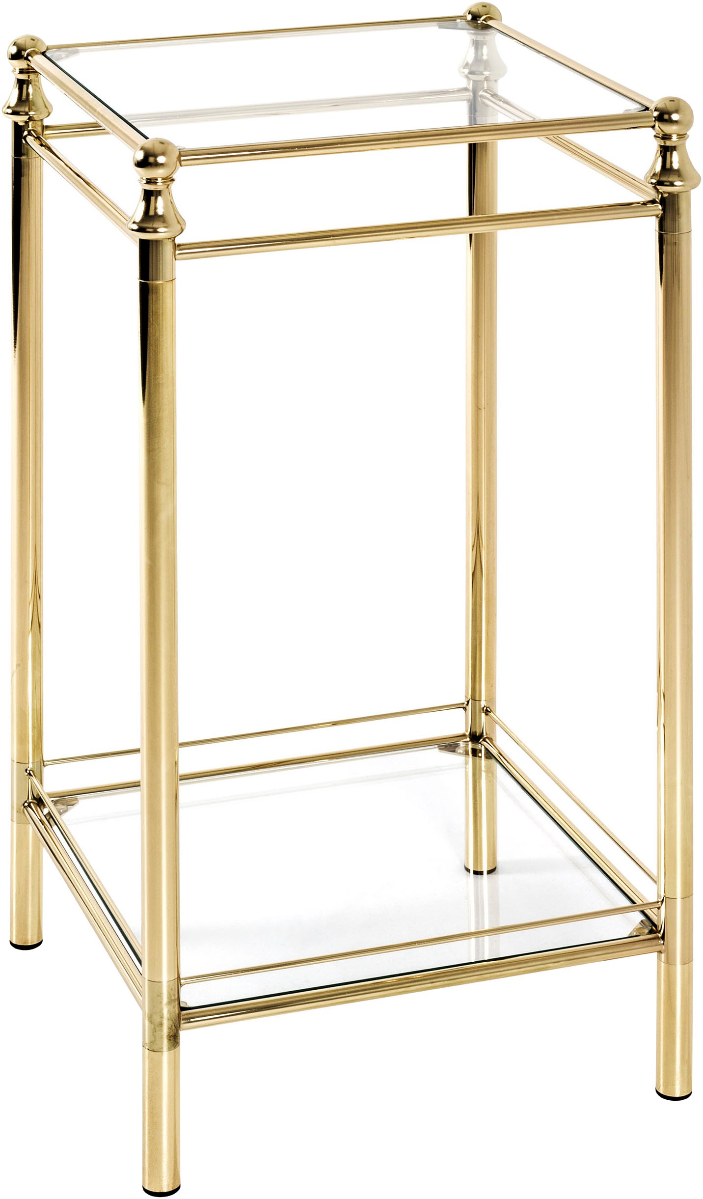 HAKU Beistelltisch "Sofatisch, Wohnzimmertisch" 1 Stk. tlg. quadratisch - aus Metall Gold B/T/H 40/40/73 cm
