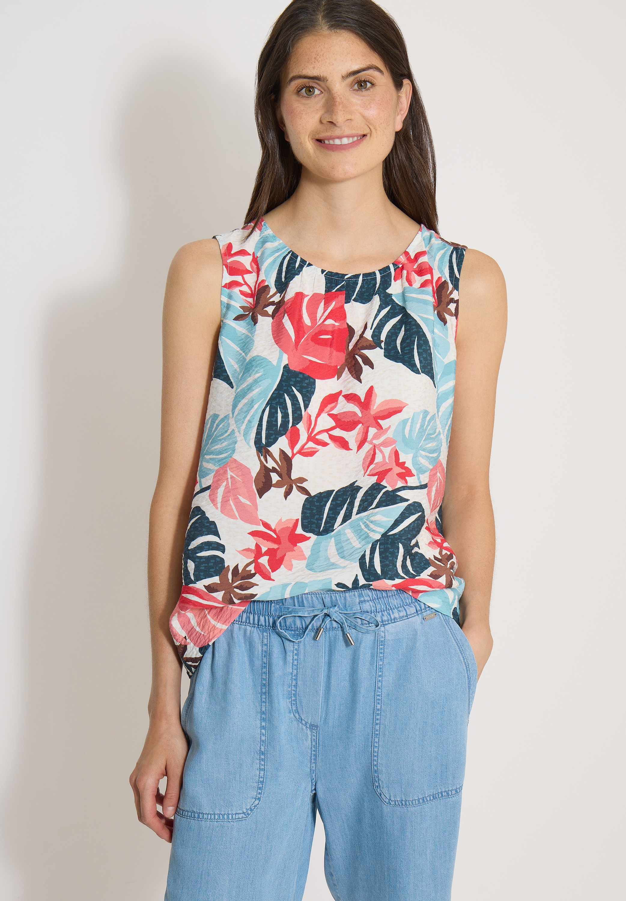 Cecil Blusentop allover-Print, Sommertop, Viskosemix