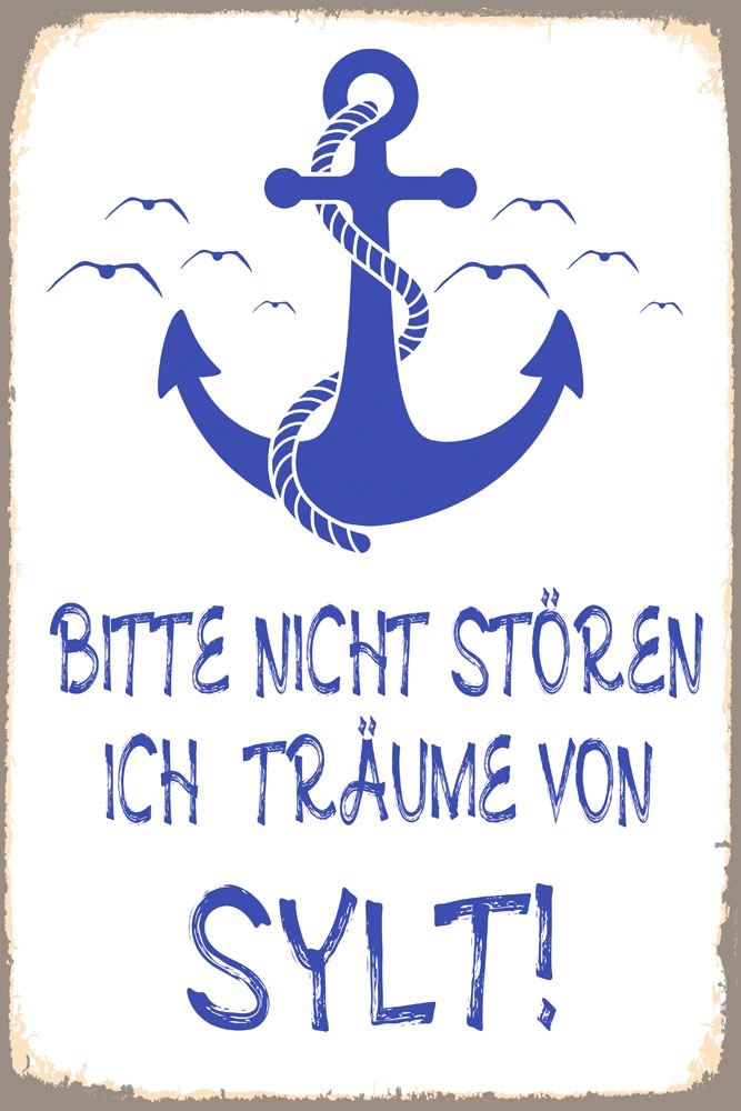 queence Metallbild "Traum von Sylt", Schriftzüge-Schriftzug-Sprüche-Sprüche günstig online kaufen