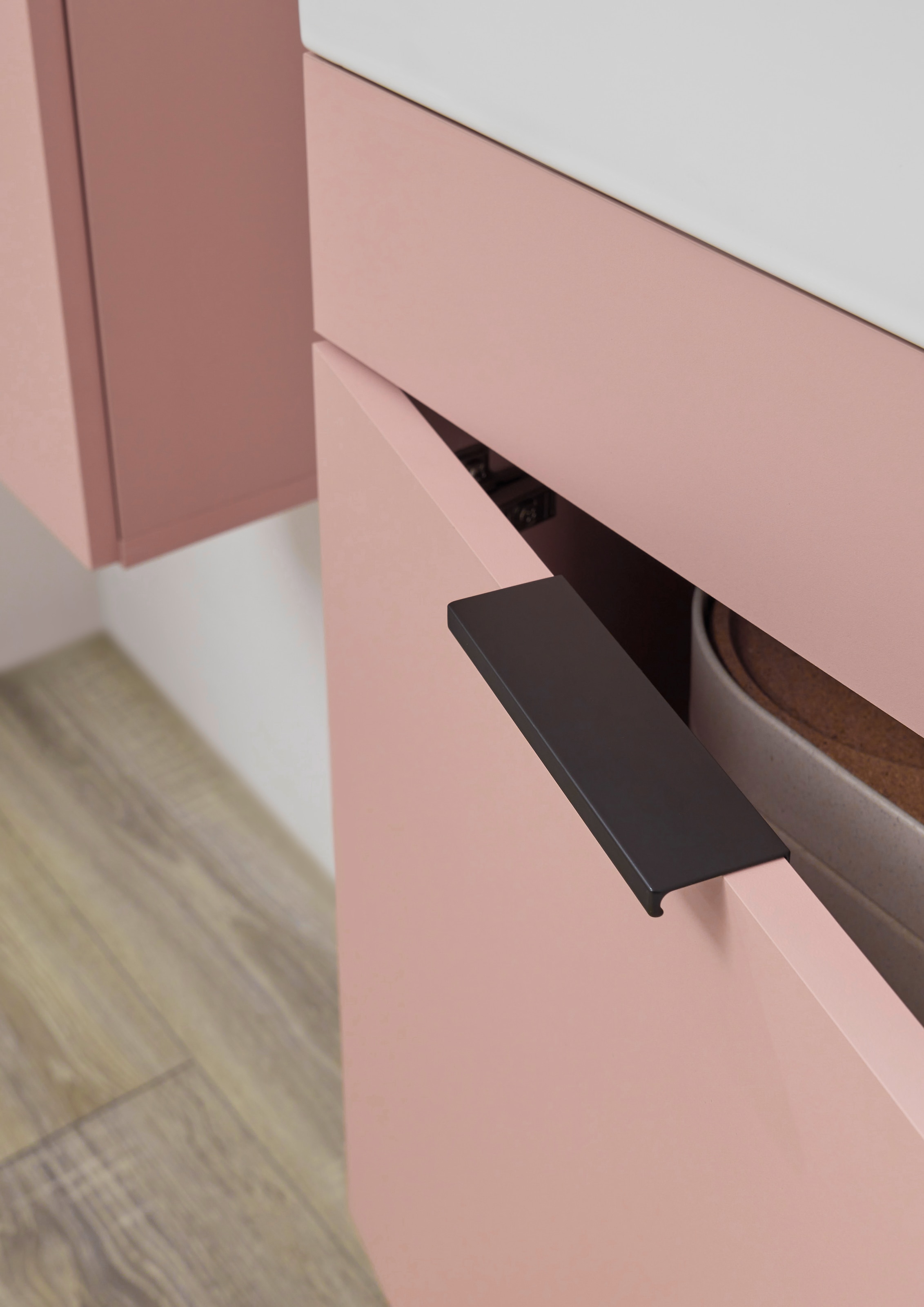 BASIC by Balculina Waschbeckenunterschrank »Nancy BxHxT 45x55x25 cm« 2 Stk. tlg. Breite 45 cm, inkl. Waschbecken