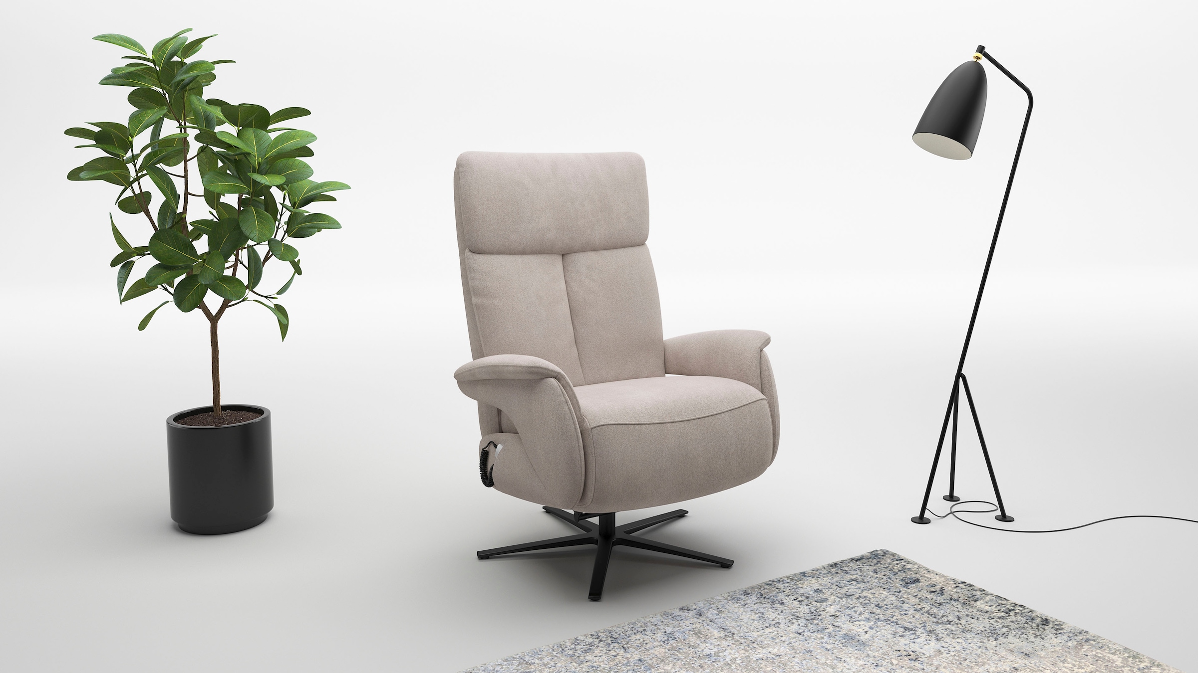 sit&more TV-Sessel "Triple Seven Xtra large, bis 200kg belastbar, mit Herz-Waage Funktion" inkl. Kopfteil- & Drehfunktion, wahlweise mit Akku und Aufstehhilfe