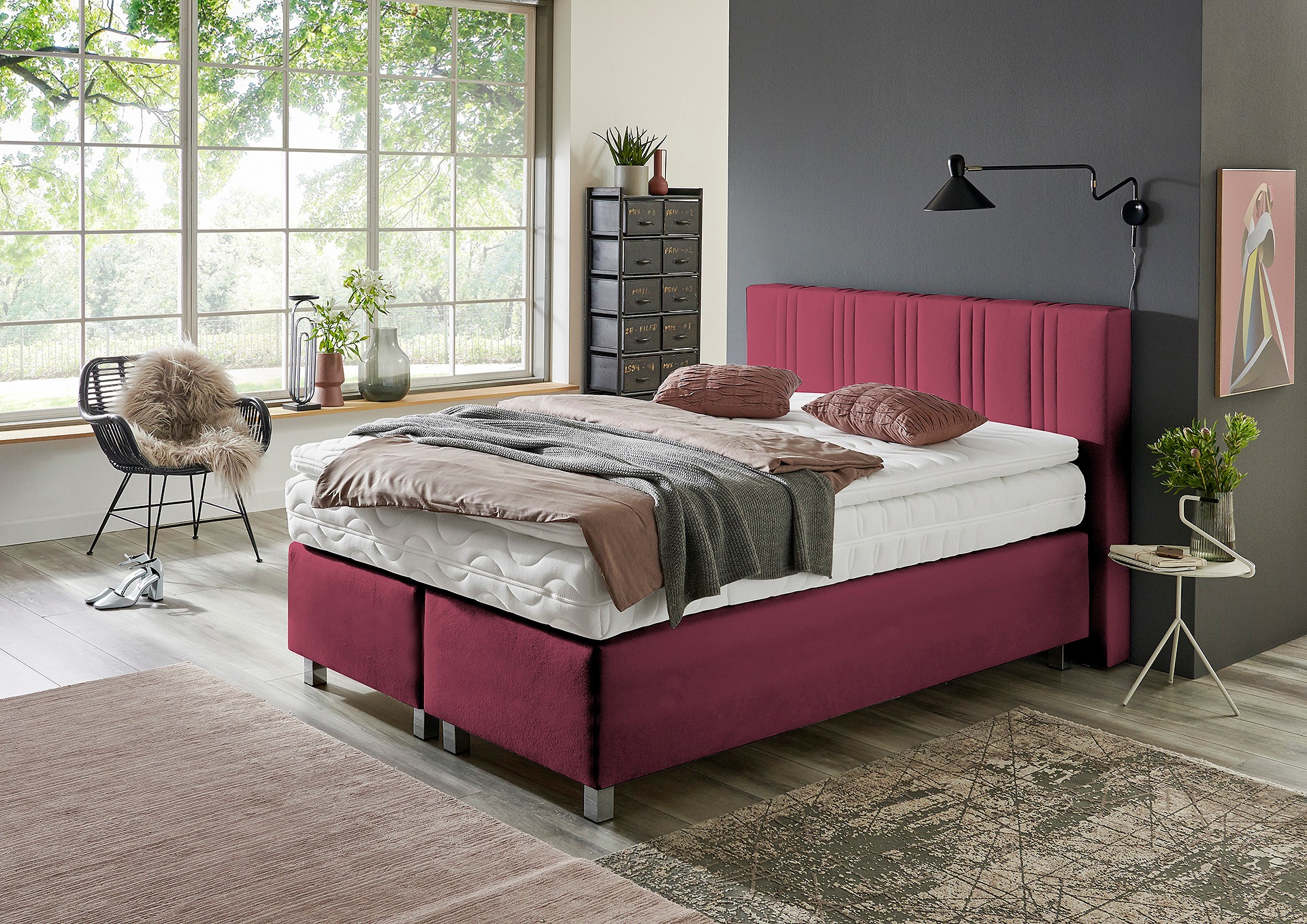 Westfalia Schlafkomfort Boxspringbett, wahlweise mit Bettkasten und Topper
