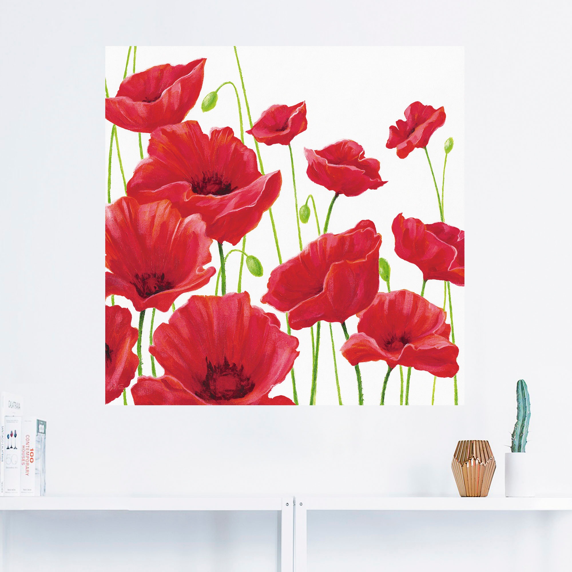 Artland Wandbild "Rote Mohnblumen I", Blumen, (1 St.), als Alubild, Outdoor günstig online kaufen