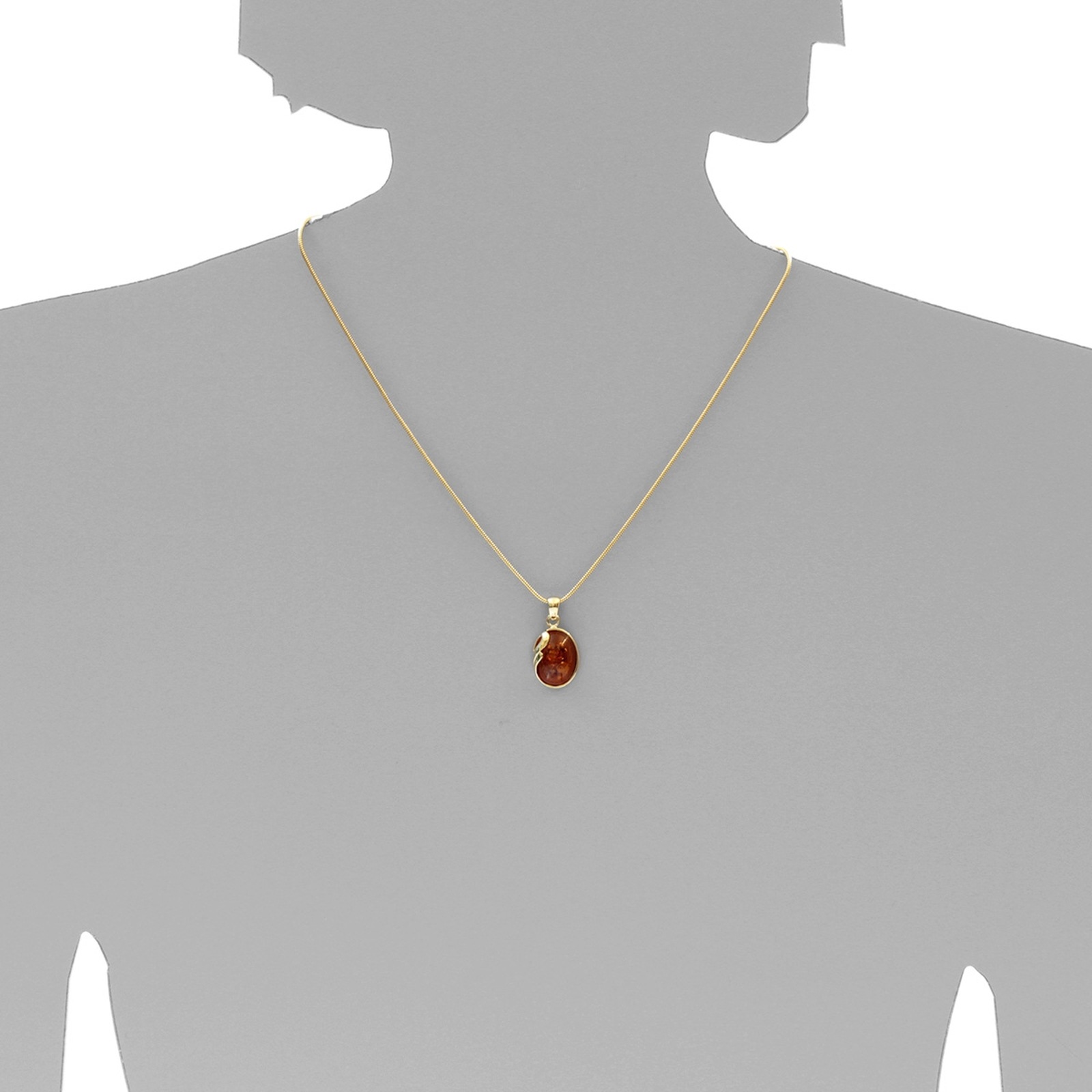 OSTSEE-SCHMUCK Kettenanhänger »Ostsee-Schmuck Anhänger Melanie 27 mm Anhänger Melanie 27 mm«, (1 tlg.)