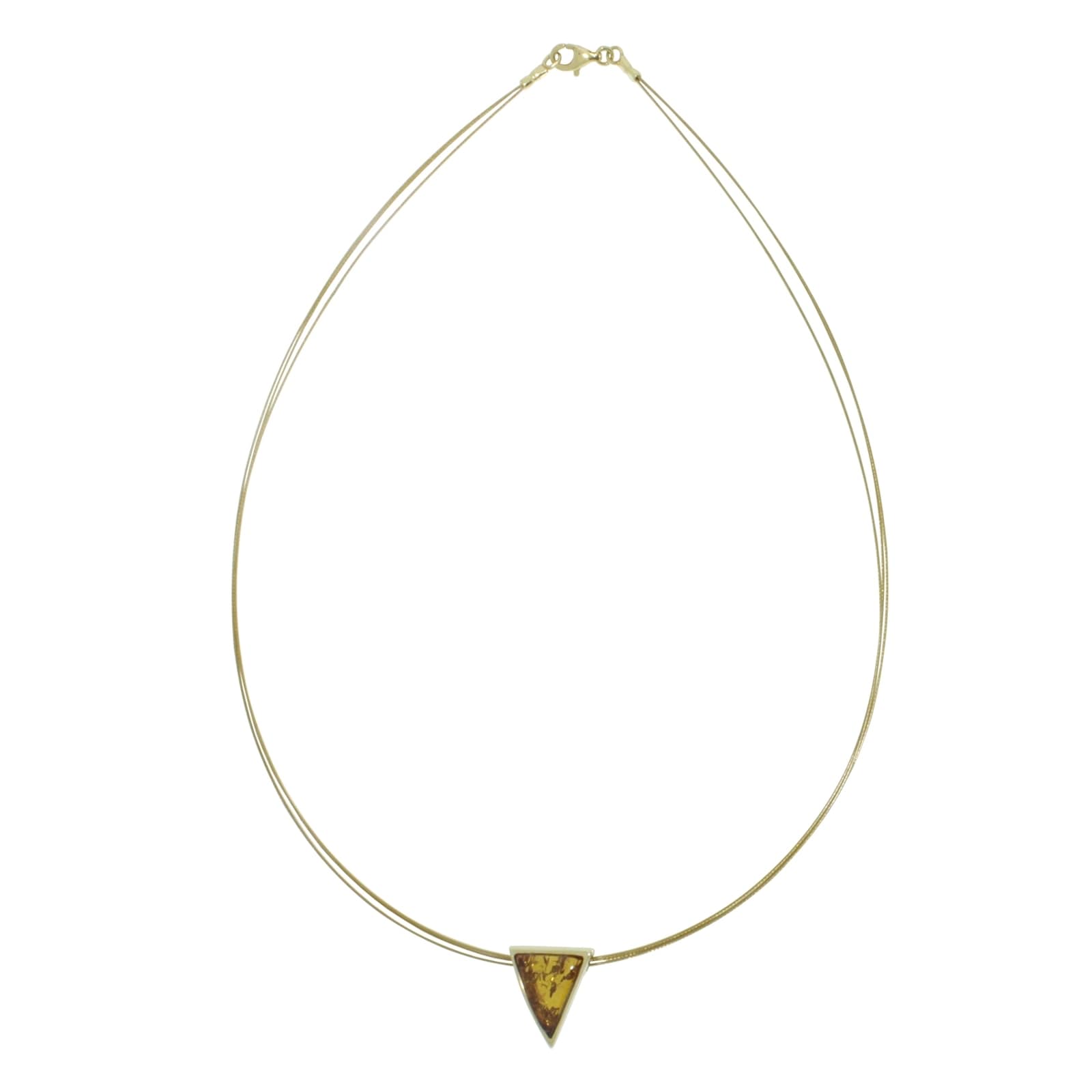 OSTSEE-SCHMUCK Kette mit Anhänger »Ostsee-Schmuck Halsreif mit Anhänger Gleiter-Classic 17x14 mm«, (2 tlg.)