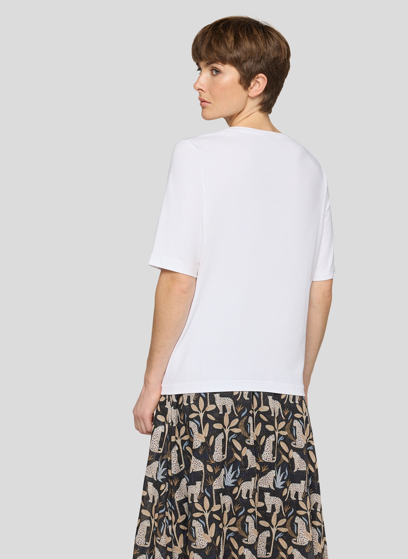 Rabe T-Shirt mit großem Frontprint und Nieten