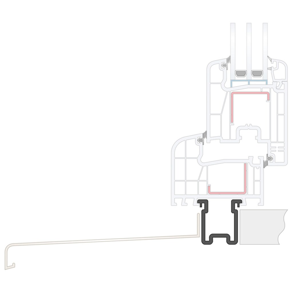 RORO Türen & Fenster Fensterbankanschlussprofil »B70«