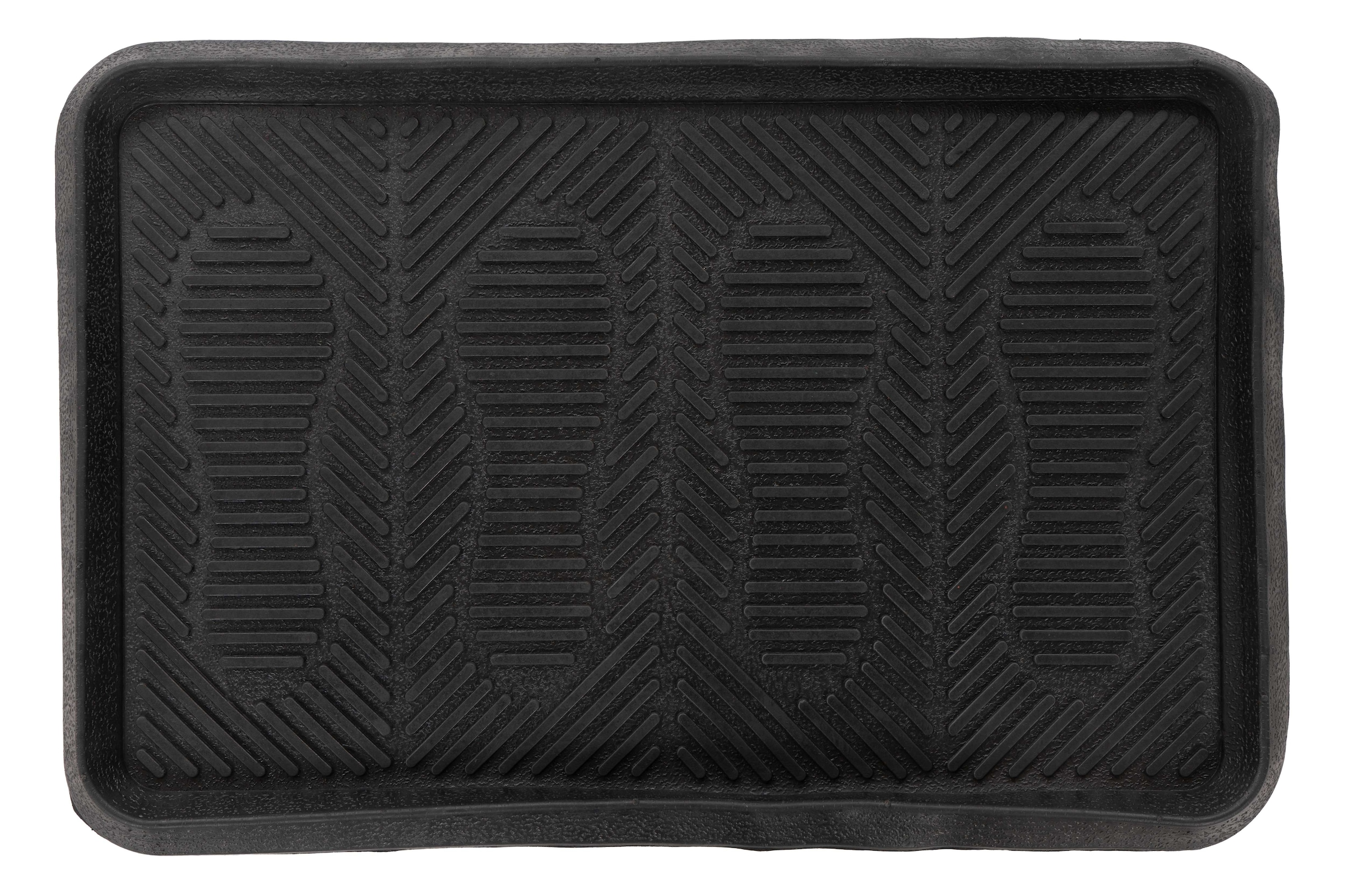 Fußmatte KAYOOM, B:40cm H:28mm L:60cmschwarz, Gummi, Außenbereich, Teppiche, "First Step 125", Türmatte, Eingang, Schale, Schuhablage, Plastik