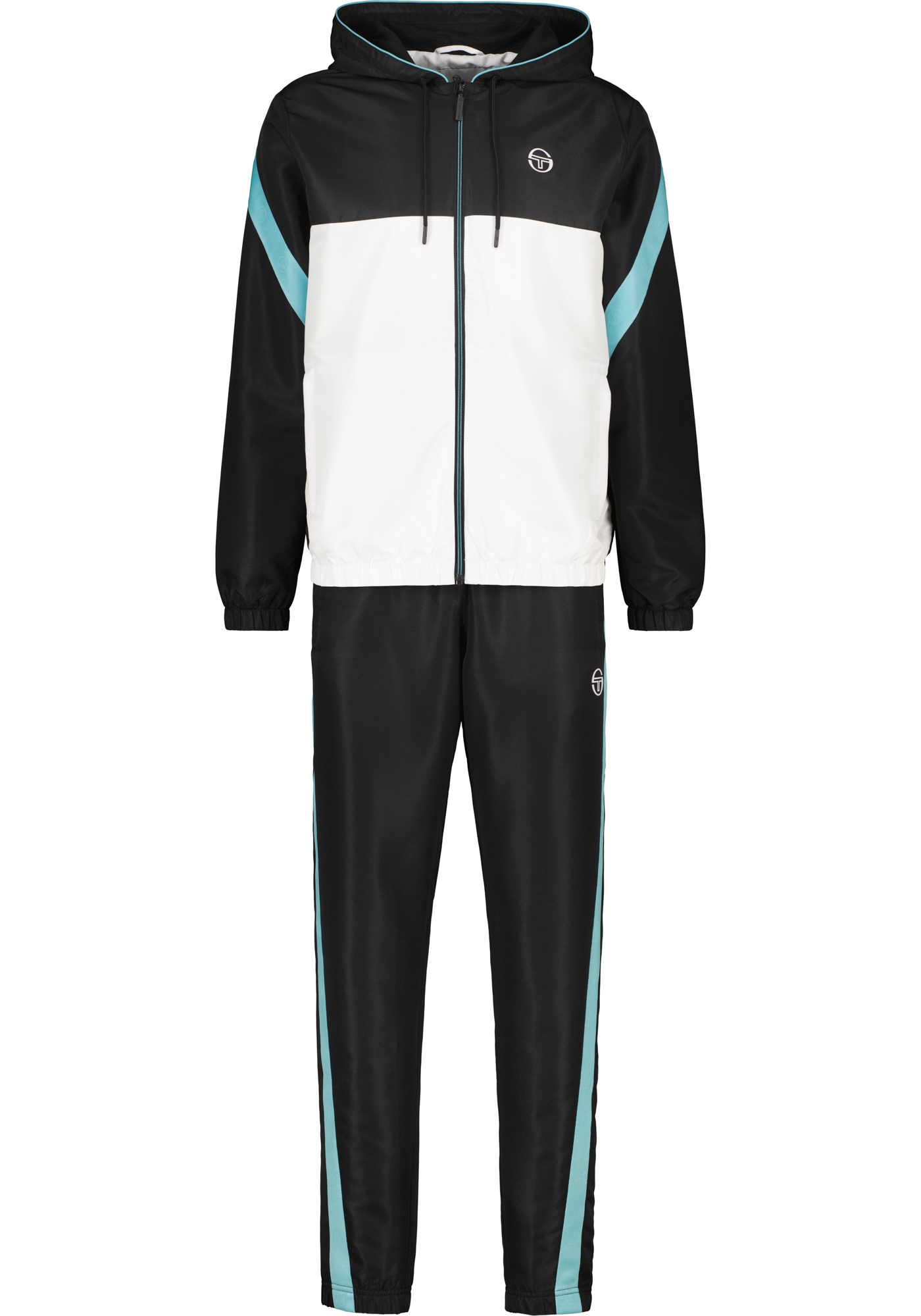 Sergio Tacchini Trainingsanzug "DIAGONALLEY HOODIE TRACKSUIT Herren", Trainingsanzug Herren, Tracksuit, Retro, Outdoor, 