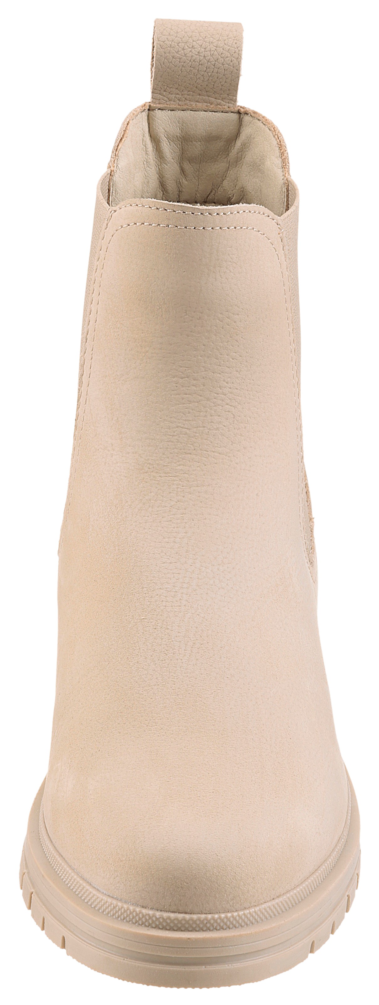 Tamaris Chelseaboots, Blockabsatz, Businessschuh, Schlupfboots, Stiefelette, Logoprägung