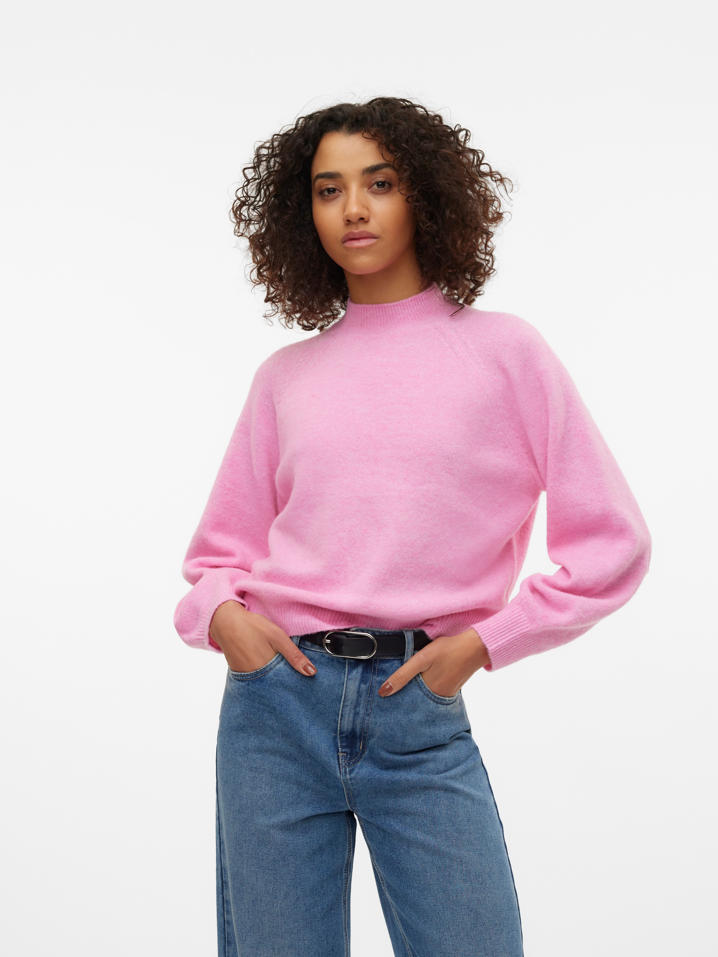 Vero Moda Strickpullover "VMLEAF LS HIGH NECK PULLOVER ENT" günstig online kaufen