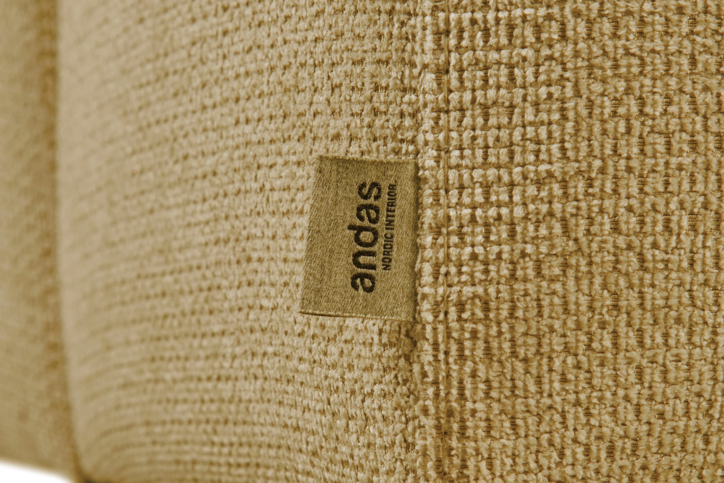 andas 3-Sitzer »Linkka, Breite 237 cm«, in einem weichen Chenille-Stoff, mit Wellenunterfederung