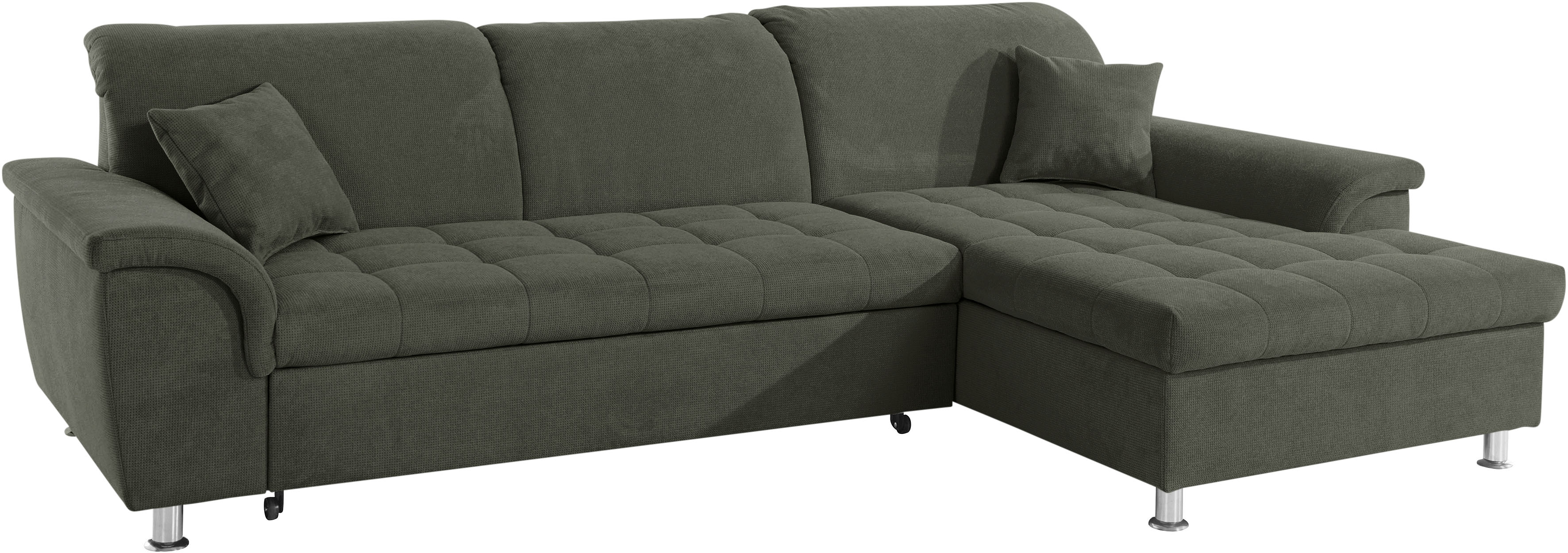 Thumbnail - DOMO collection Ecksofa "Franzi, zeitlos und elegant, moderne Sitzheftung, L-Form", wahlweise mit Kopfteilverstellung (d...