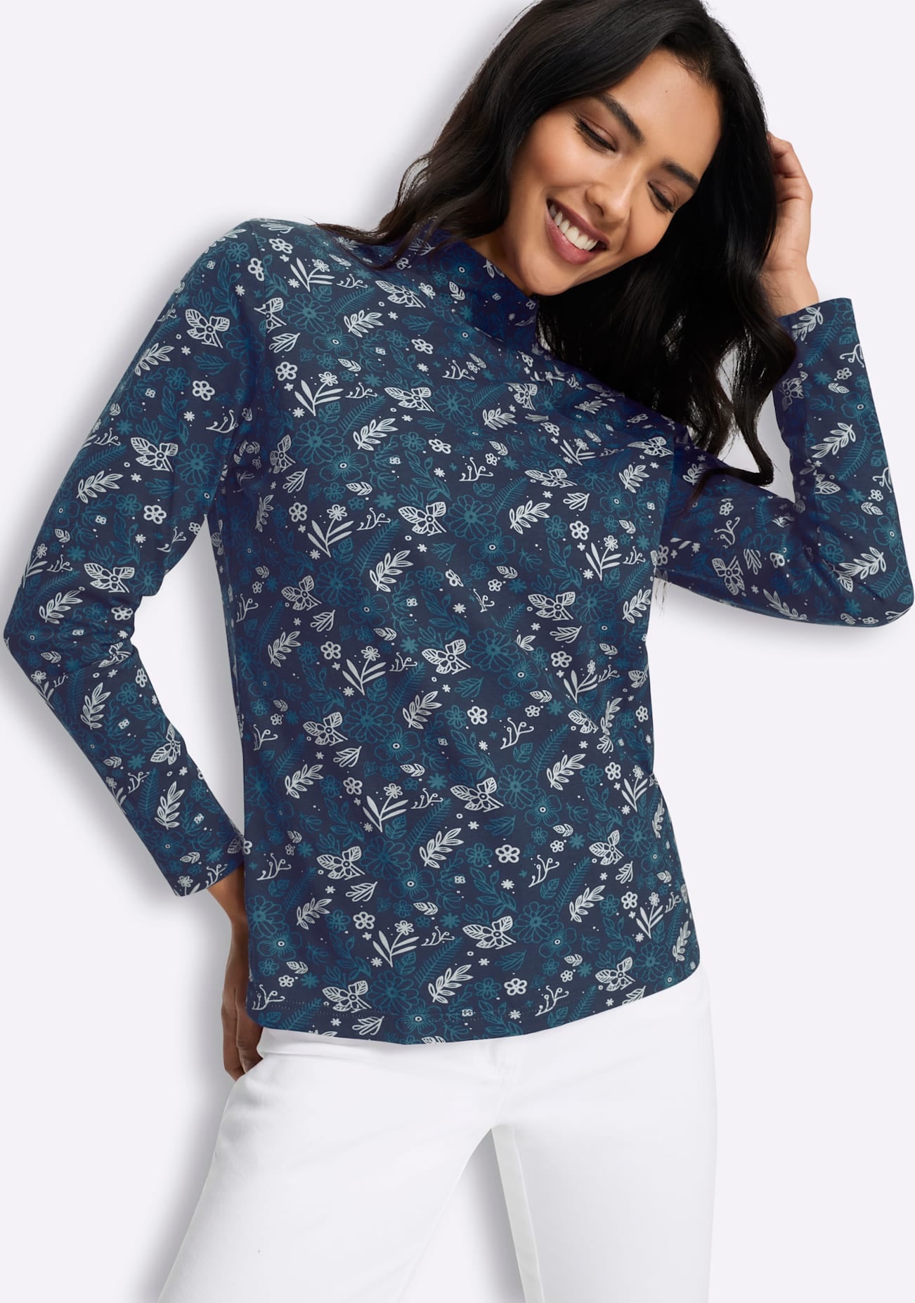 Classic Basics Stehkragenshirt »Langarm-Shirt« 1