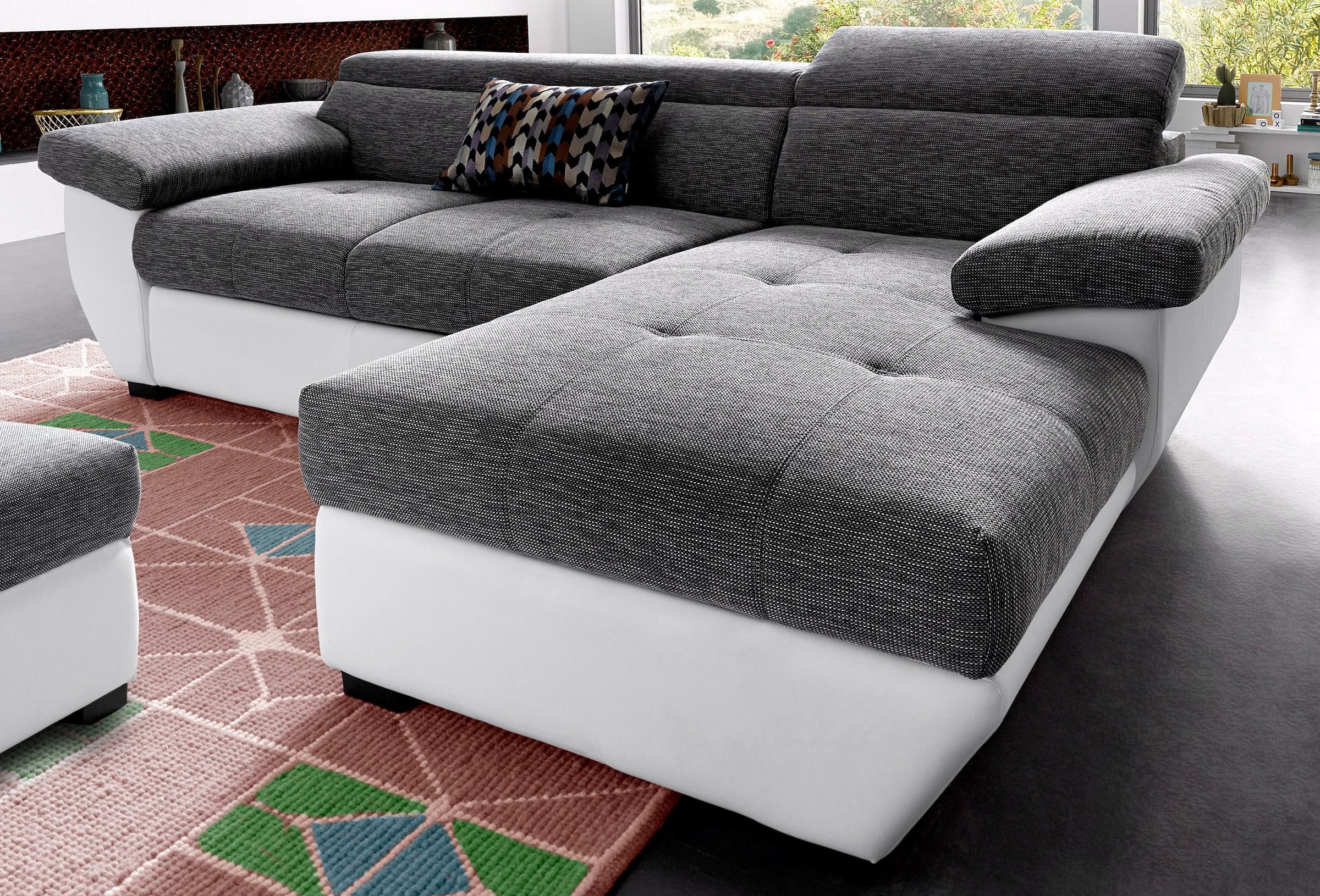 COTTA Ecksofa "Speedway L-Form", mit Kopfteilverstellung, wahlweise mit Bet günstig online kaufen