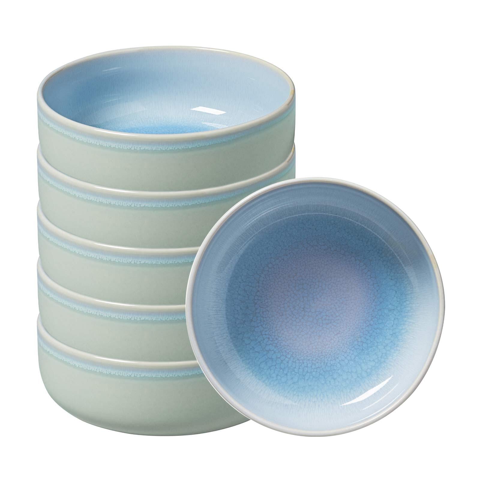 Schale "Müslischalen Crafted ø 15,8 cm 6er Set", B/H/L: 15,8cm, blau, LIKE. BY VILLEROY & BOCH, Schüsseln