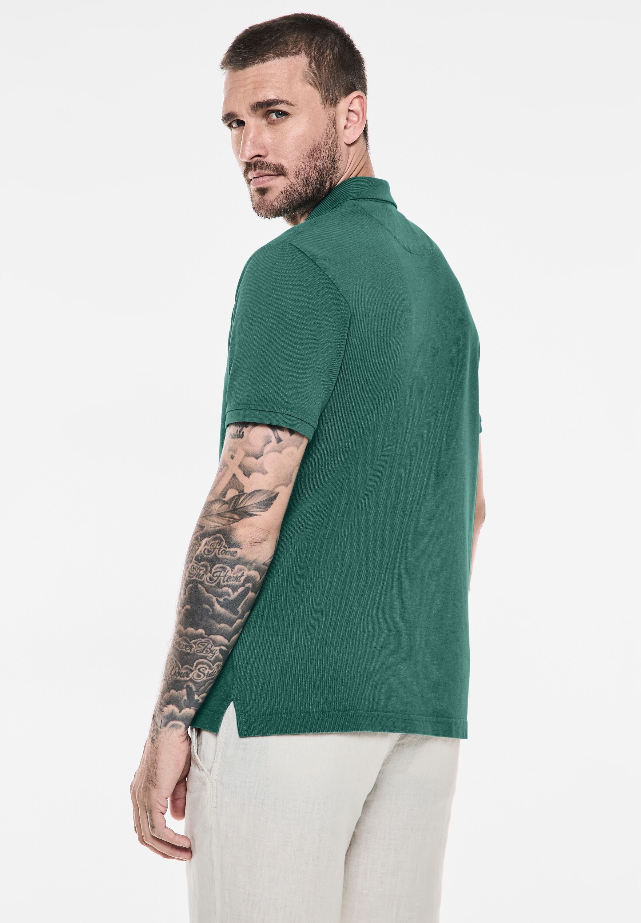 STREET ONE MEN Poloshirt, aus reiner Baumwolle
