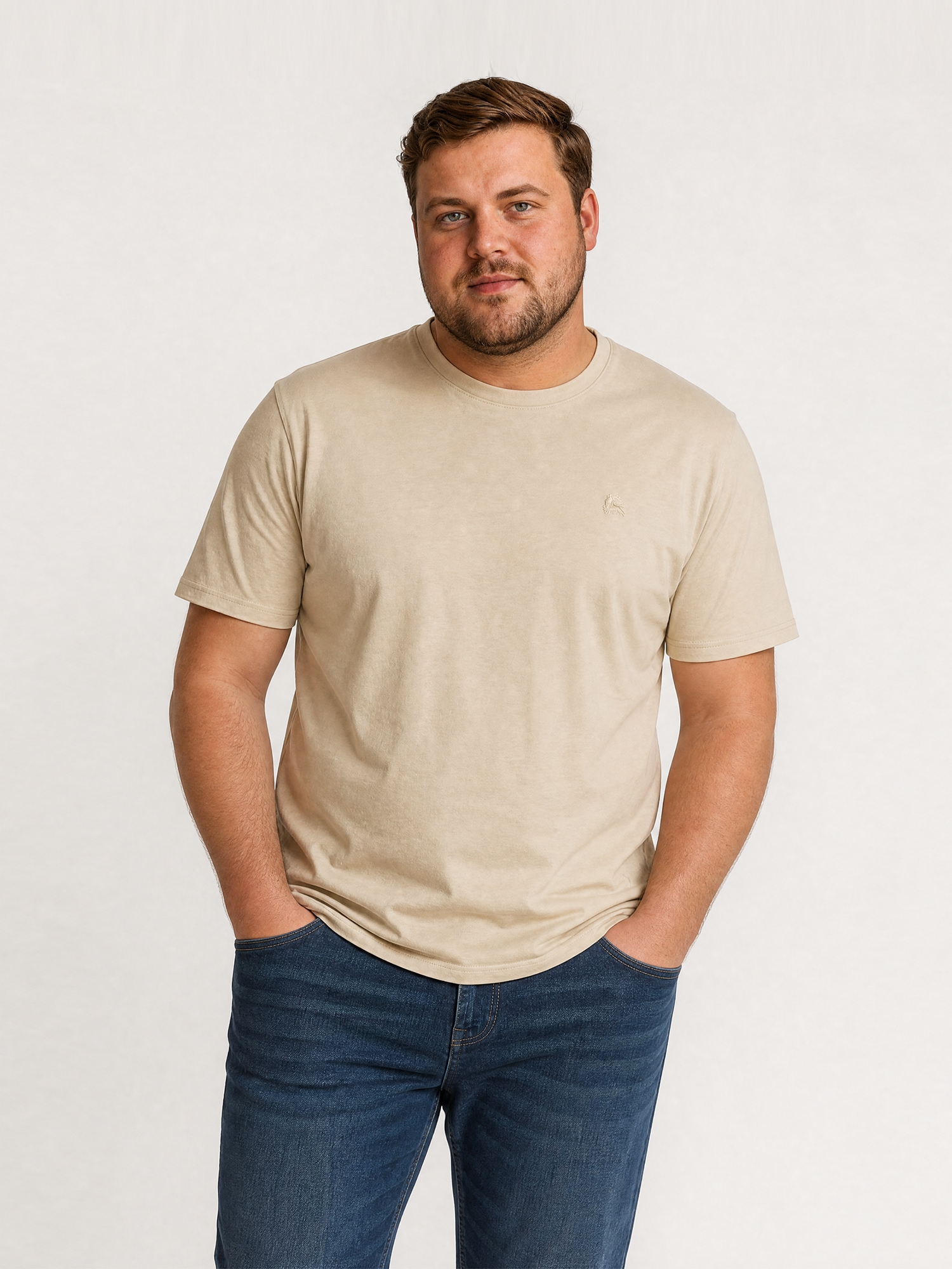 LERROS 1100000002199 "Sommerliches T-Shirt mit O-Neck in großen Größen"