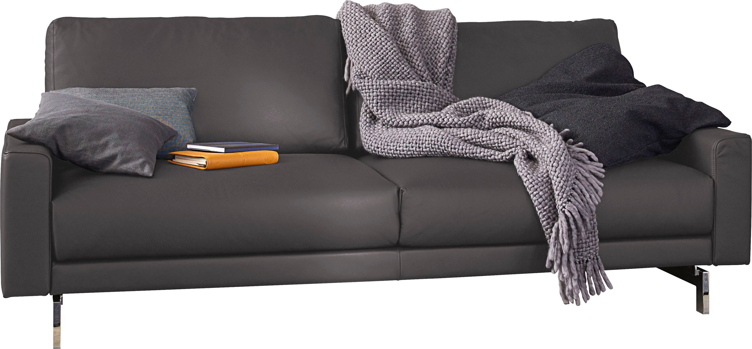 hülsta sofa 2,5-Sitzer »hs.450«, Armlehne niedrig, Fuß chromfarben glänzend, Breite 184 cm