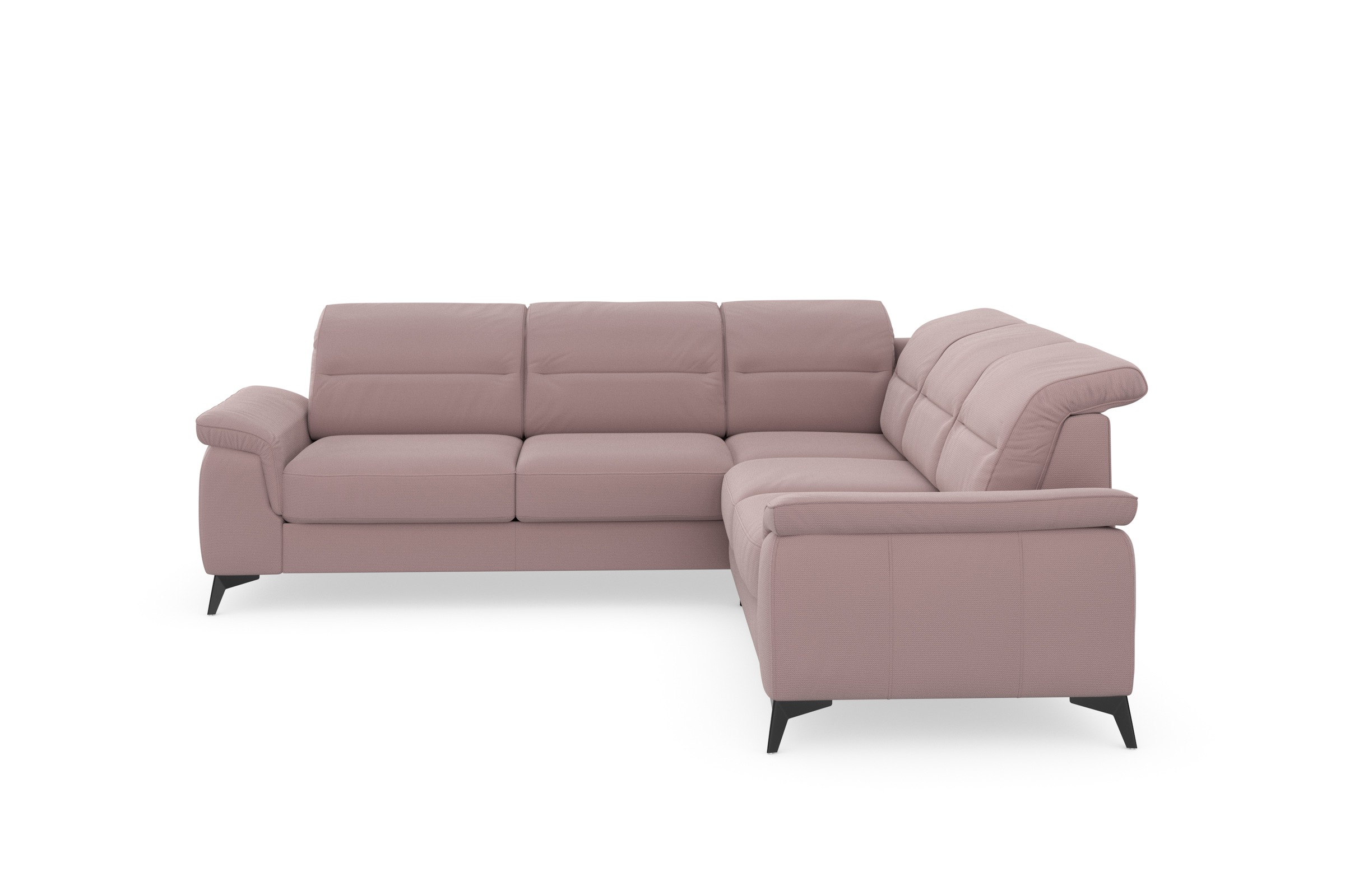 sit&more Ecksofa »Sinatra L-Form«, optinal mit Kopfteilverstellung und Armteilfunktion, Metallfüße