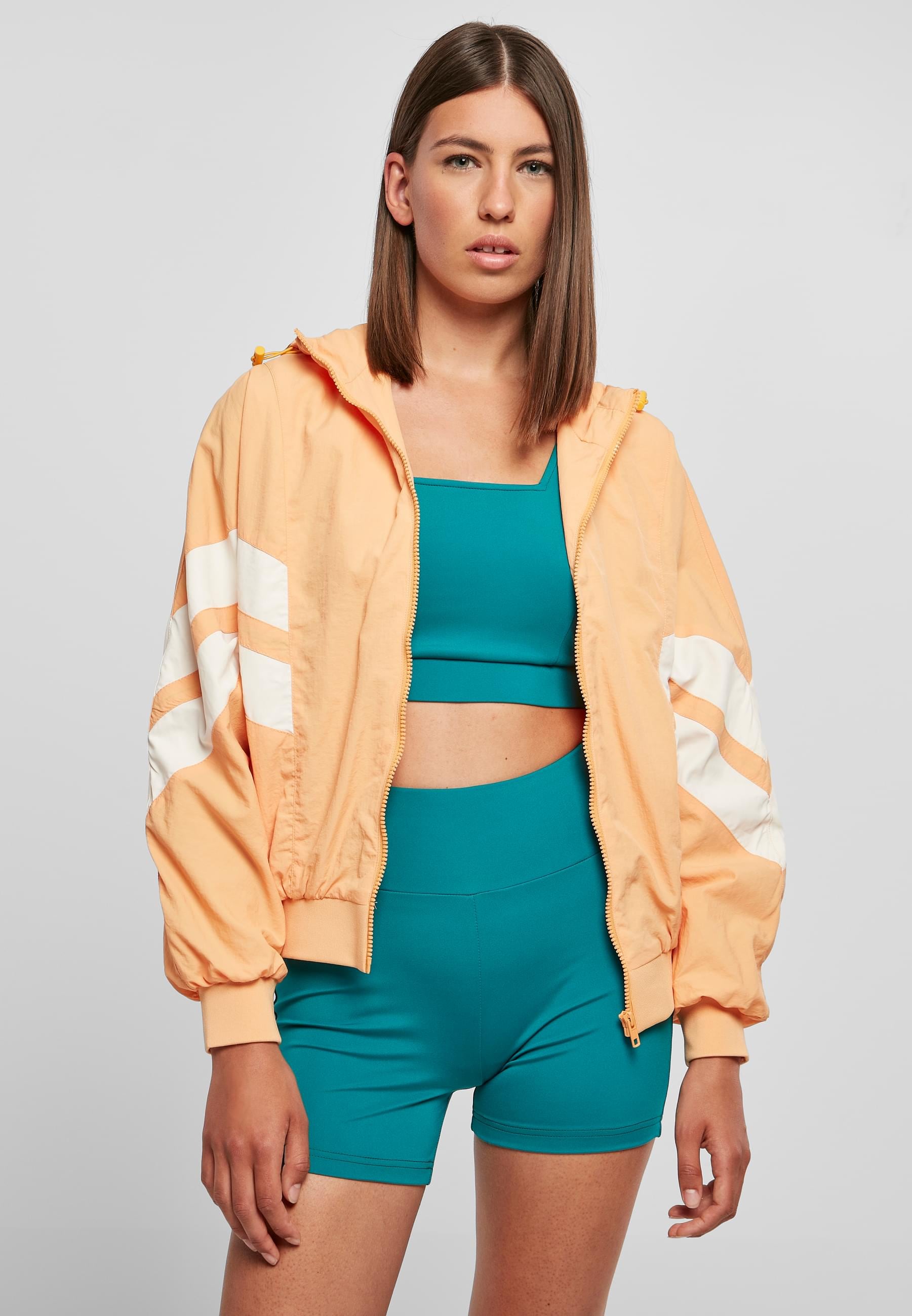 URBAN CLASSICS Allwetterjacke »Urban Classics Damen Ladies Crinkle Batwing Jacket«, (1 St.), mit Kapuze