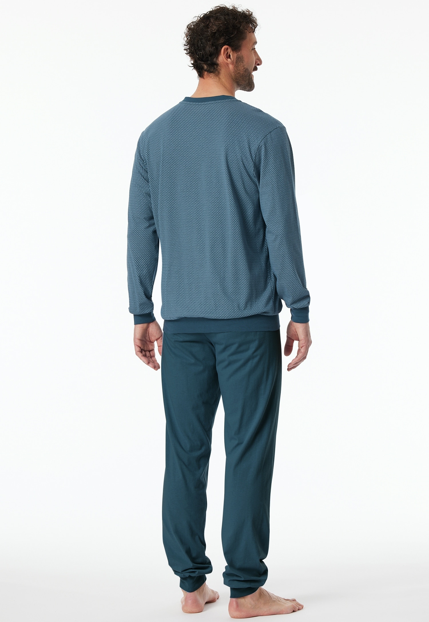 Schiesser Schlafanzug »Comfort Essentials«, (2 tlg.), mit angenehmen Bündchen