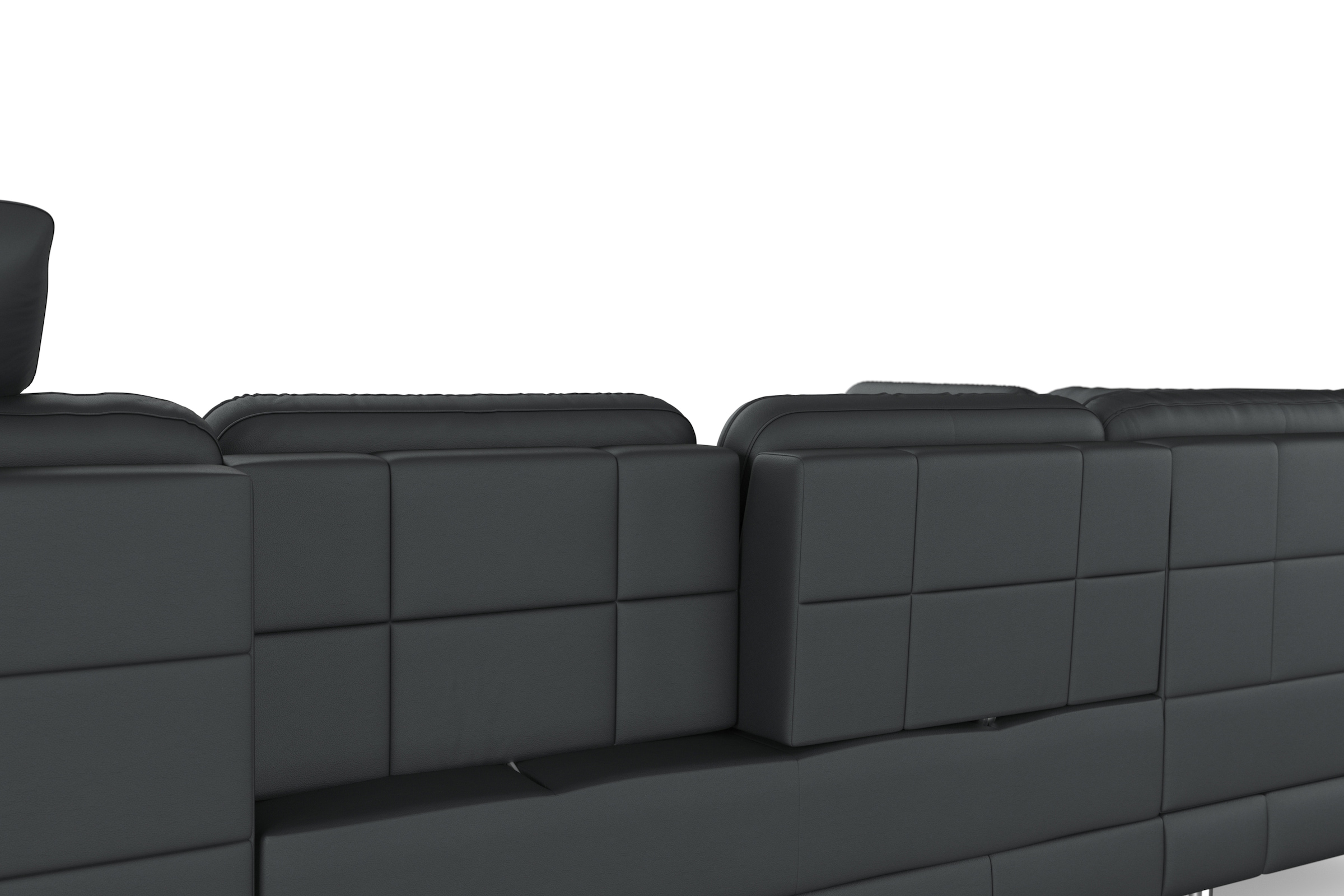 sit&more Wohnlandschaft »Bendigo U-Form«, inklusive Sitztiefenverstellung, Bodenfreiheit 12 cm, in 2 Fußfarben