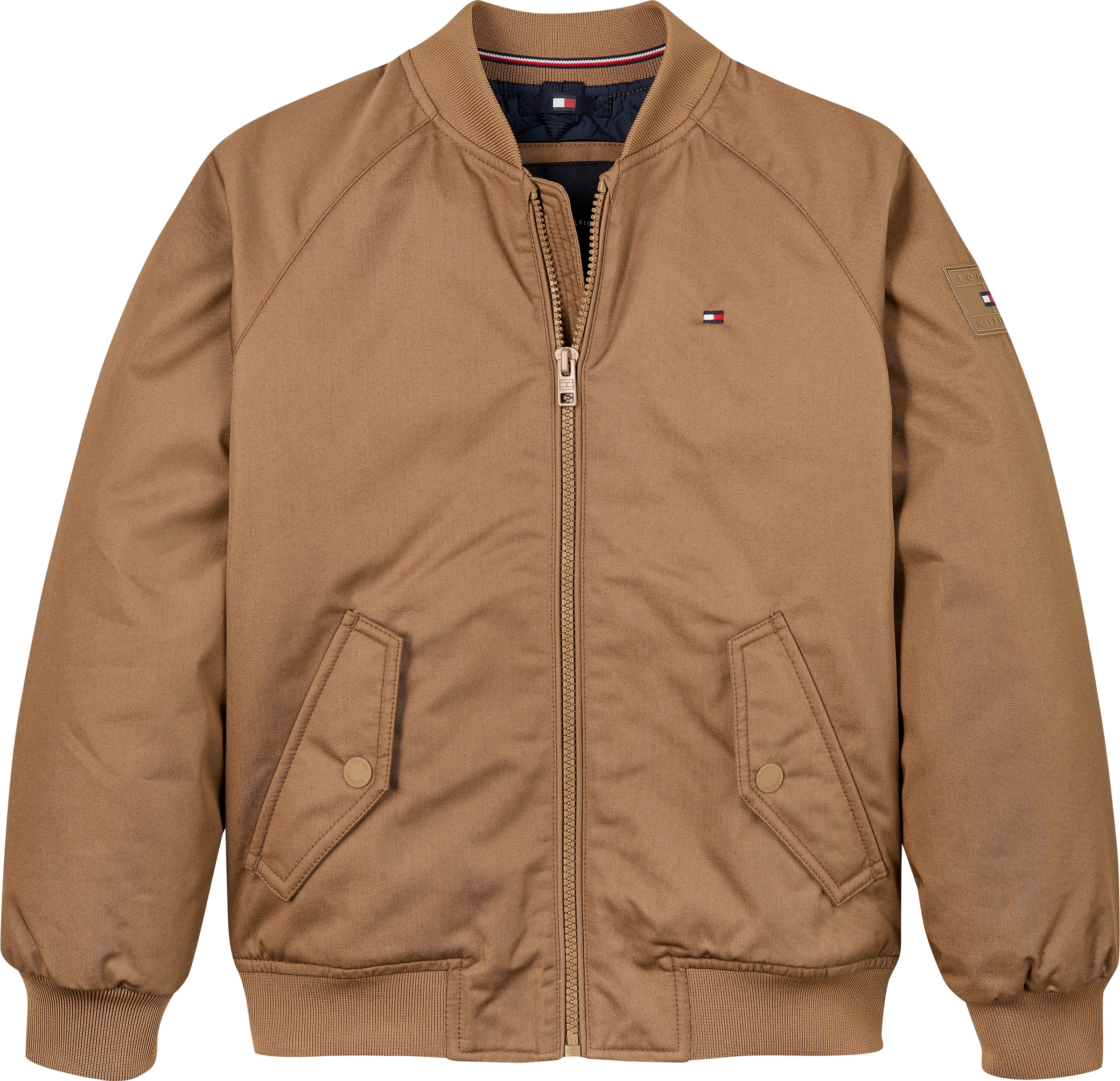 Tommy Hilfiger Bomberjacke »TWILL BOMBER JACKET«, mit Logo-Patch