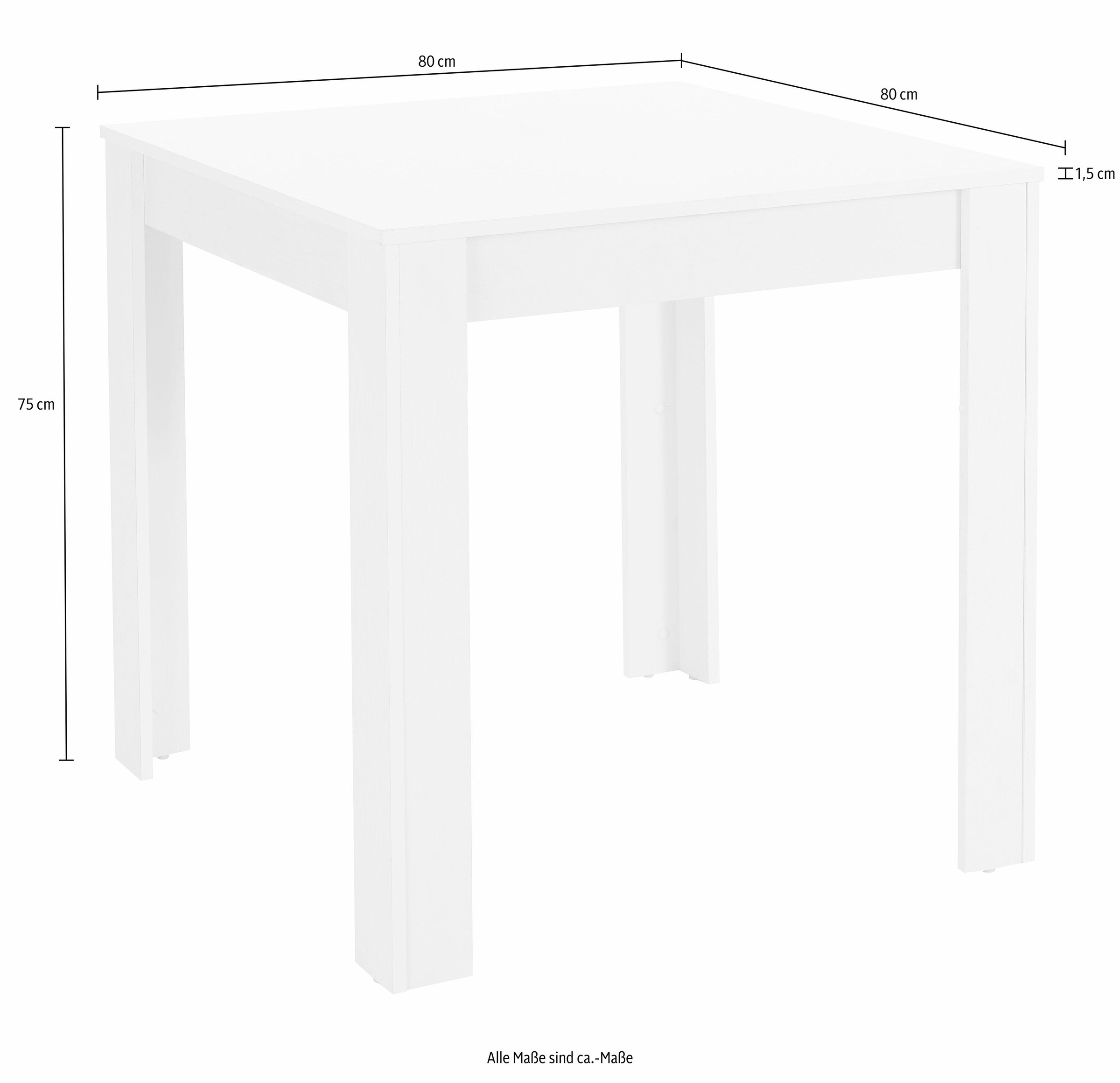 INOSIGN Essgruppe »LynnNico«, (Set, 5 tlg.), Tischbreite 80 cm, Belastbarkeit 120 KG