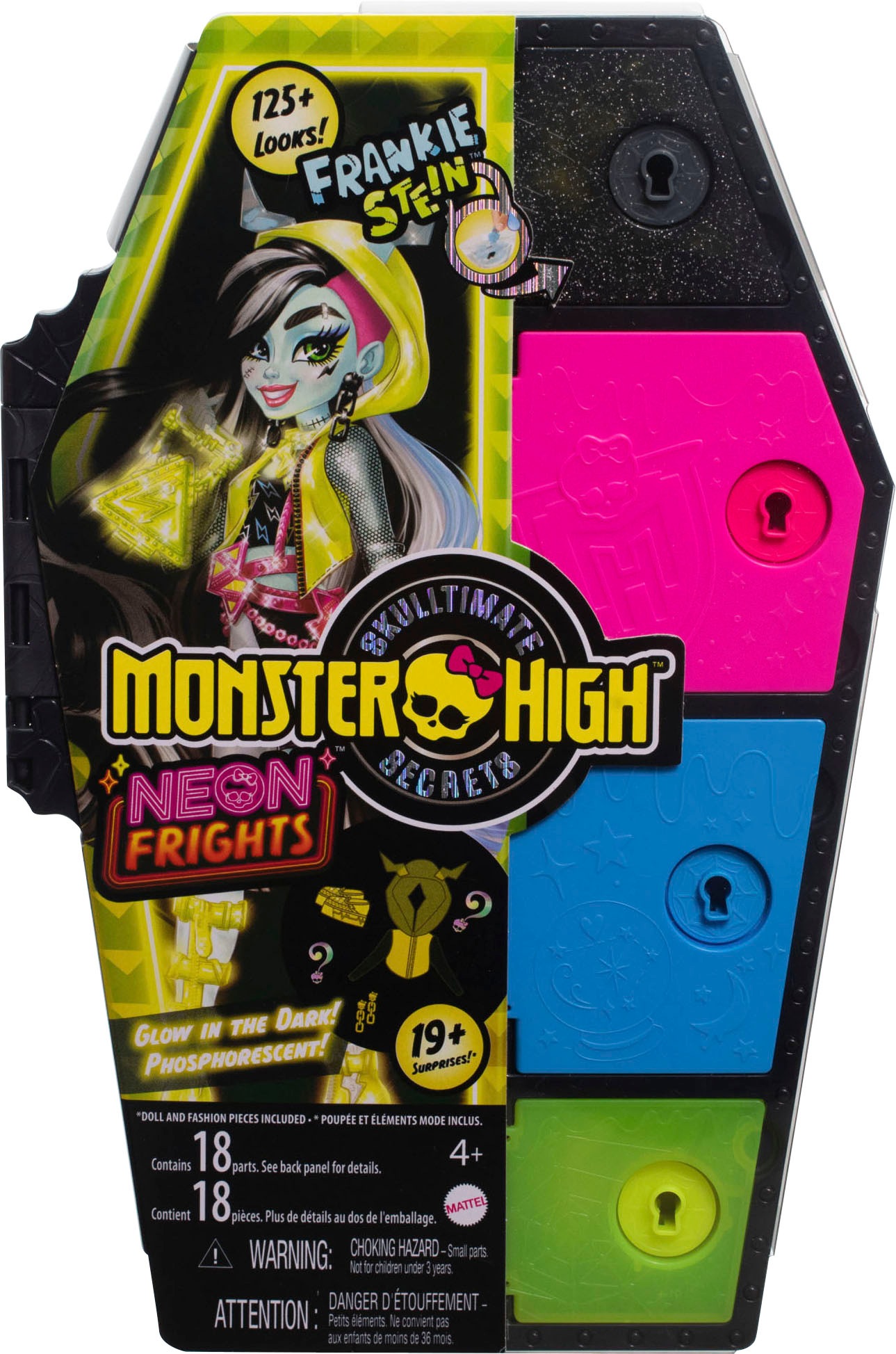MonsterHigh™ Anziehpuppe »Skulltimate Secrets: Neon Frights, Frankie Stein,«