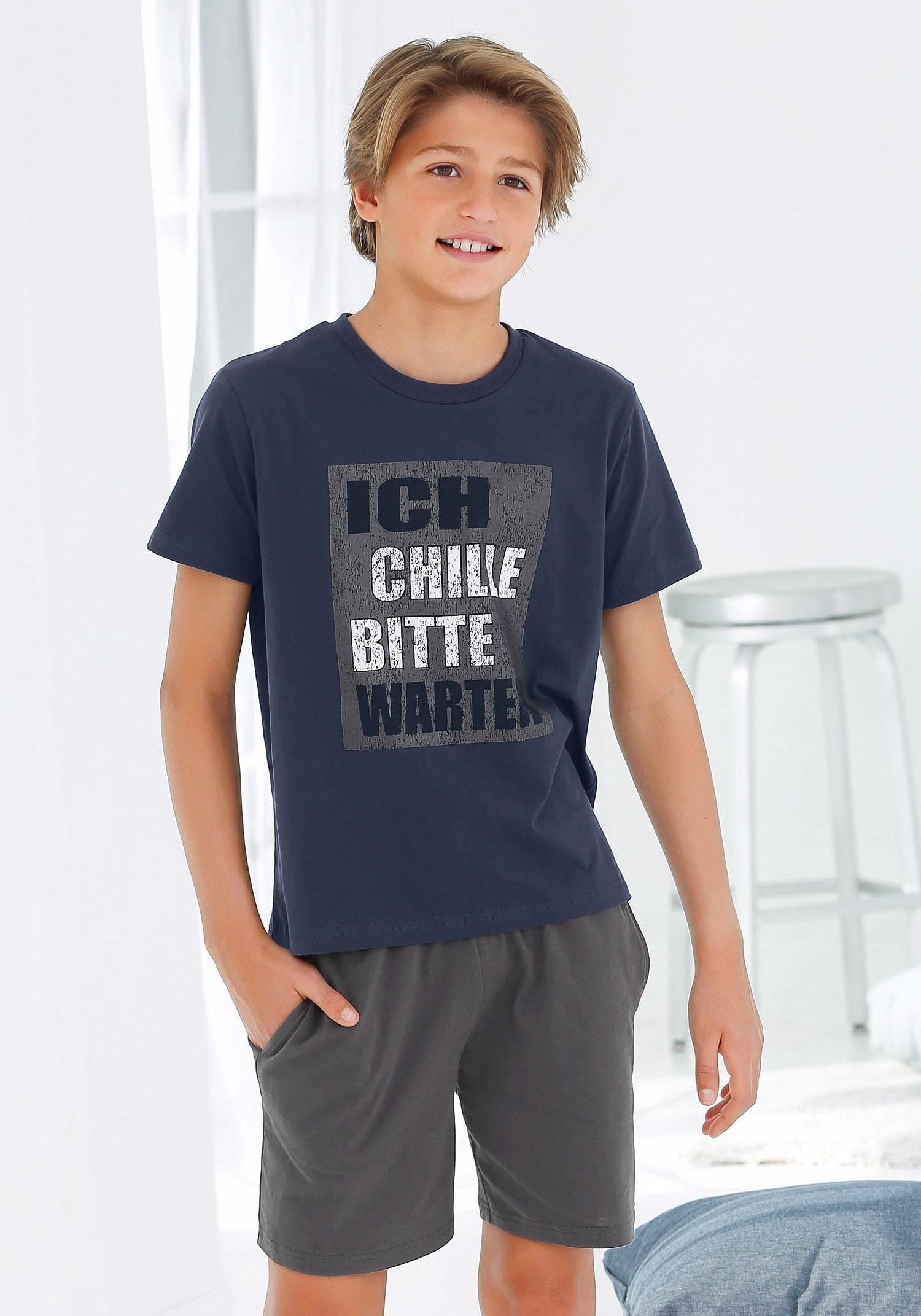 AUTHENTIC LE JOGGER Pyjama, (2 tlg., 1 Stück), Schlafanzug aus Baumwolle