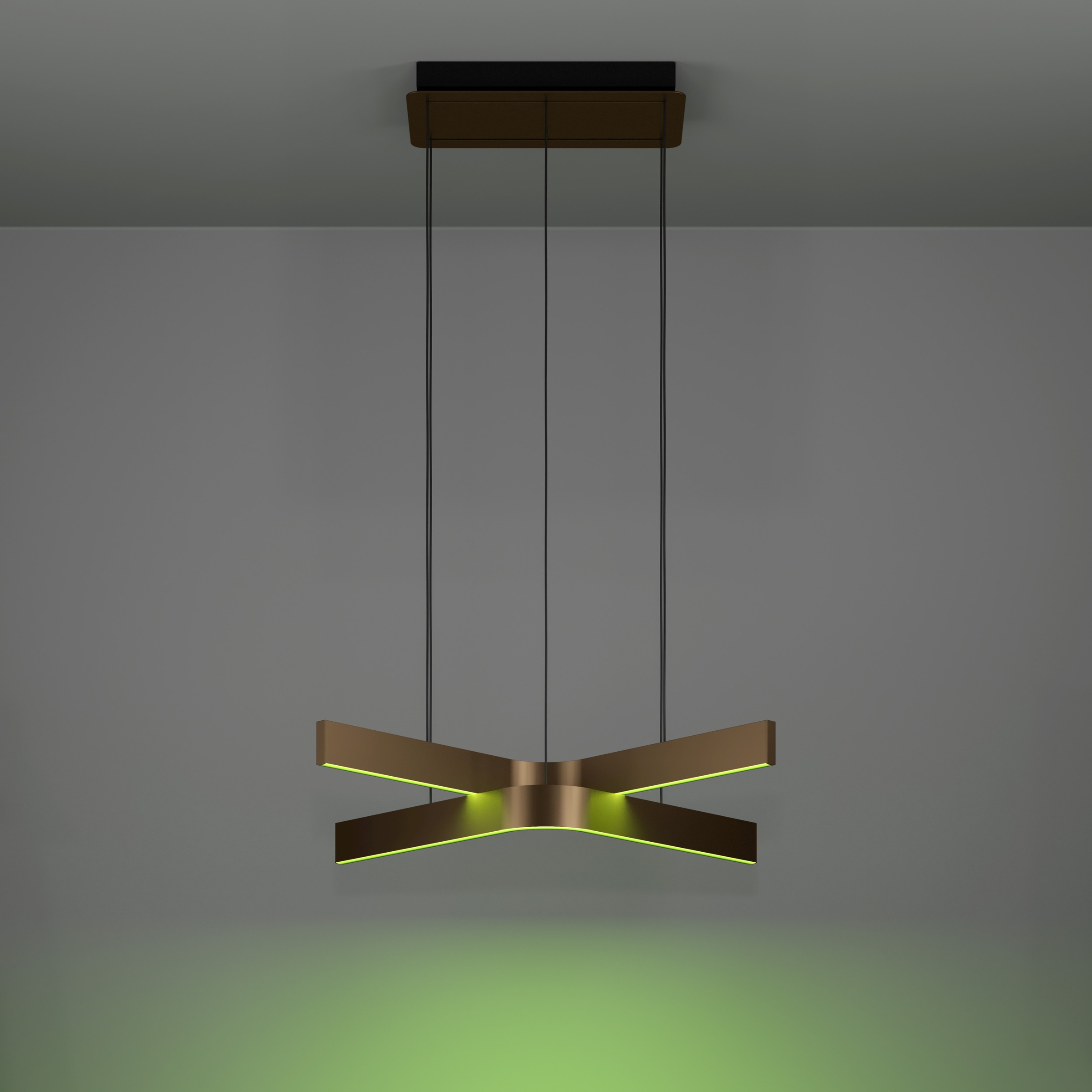 EGLO Hängeleuchte »FOLCINO-Z Pendellampe - Alu, Stahl - LED - 2X18W - IP20« LED-Modul 1 Stk. Kaltweiß | Neutralweiß | RGB | Warmweiß Hängelampe, Deckenlampe, Wohnzimmer, Esszimmer, L64 x B43,5 x H110 cm