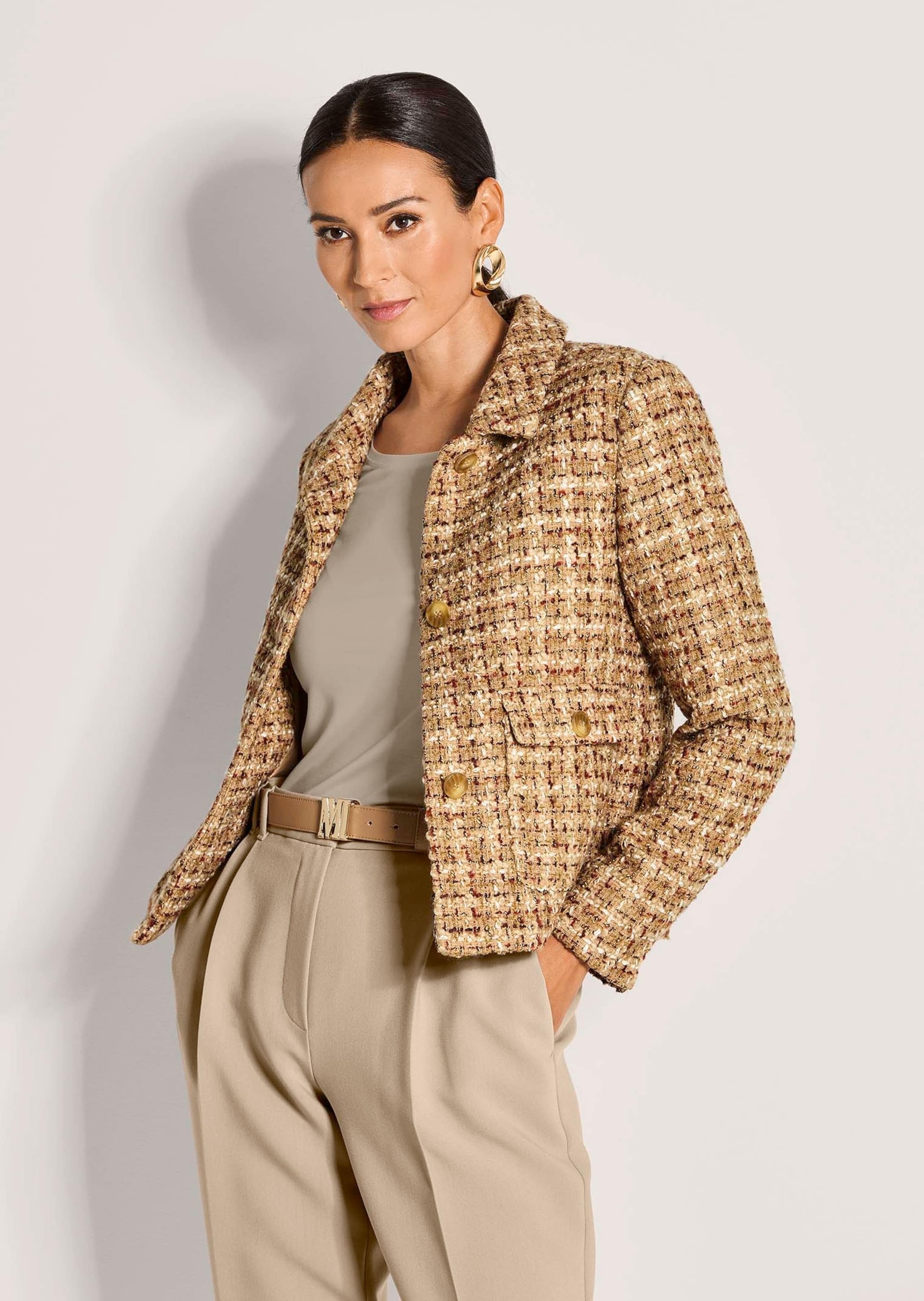 Thumbnail - MADELEINE Jackenblazer "Tweedblazer Eleganter Businessblazer mit Hemdkragen" Tweedblazer