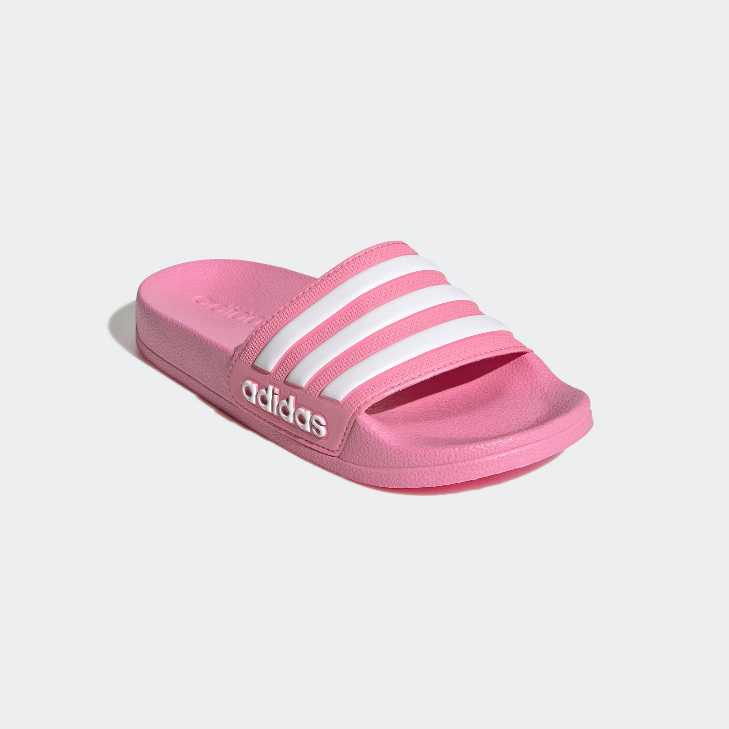 Mädchen Badesandale "SHOWER ADILETTE", ADIDAS SPORTSWEAR, Gr. 30bliss pink, cloud weiß, bliss pink, Synthetik, Schuhe, Badelatschen für Kinder und
