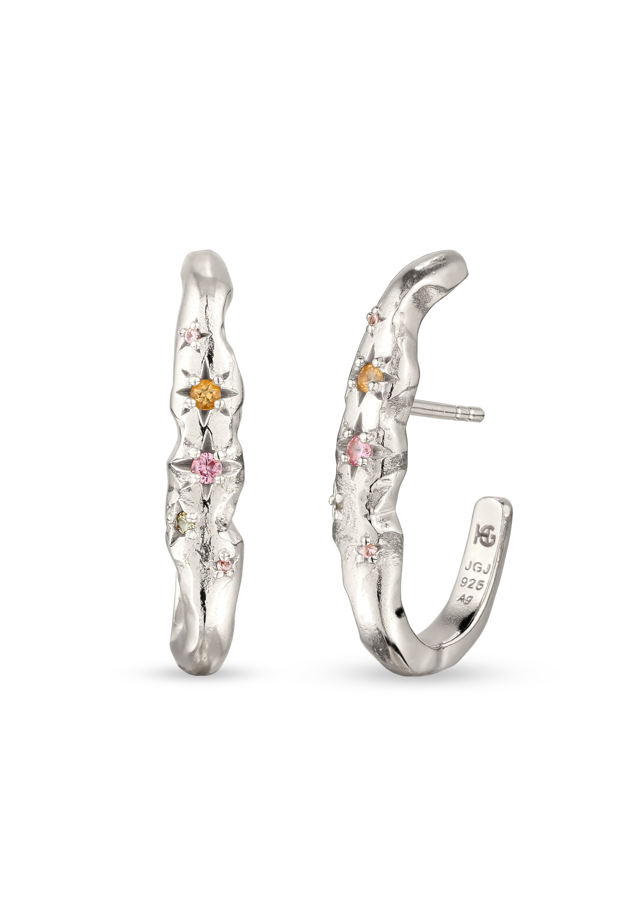 HAZE & GLORY Paar Ohrstecker »Ohrringe Synthetische Turmalin Gelb Citrine 925 Sterling Silber«