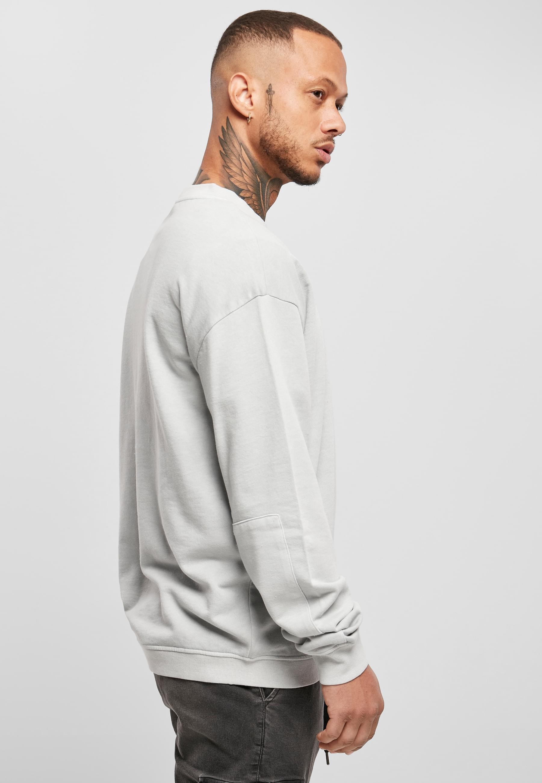 URBAN CLASSICS Rundhalspullover »Urban Classics Herren Pigment Dyed Crew Neck«, (1 tlg.)