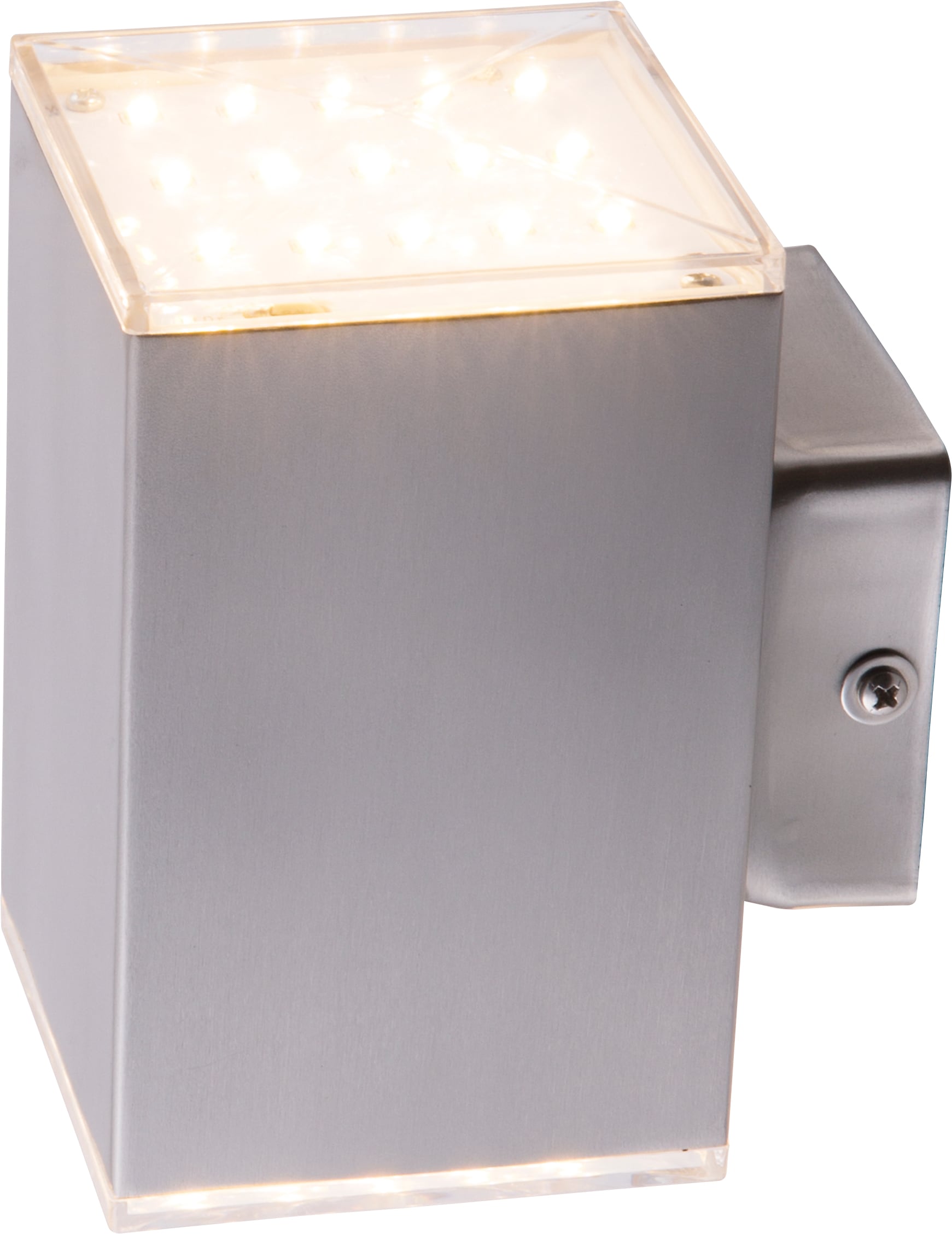 HEITRONIC LED Wandleuchte »Kubus«, 2 flammig-flammig, Wandlampe, Außenlampe,Lichtaustritt nach oben und unten, aus Edelstahl