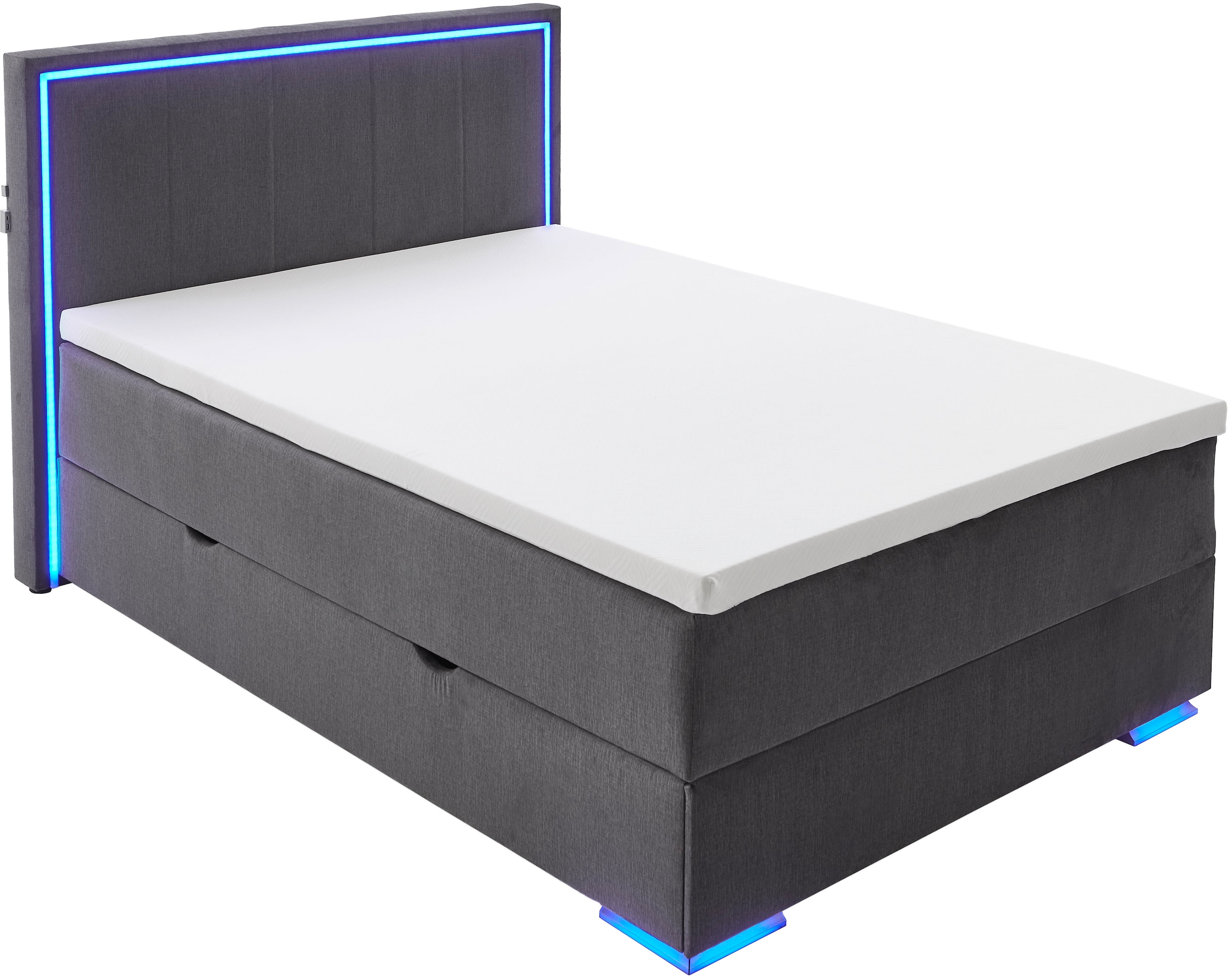 meise.möbel Boxspringbett »Colorado II«, inkl. LED-Beleuchtung & Topper
