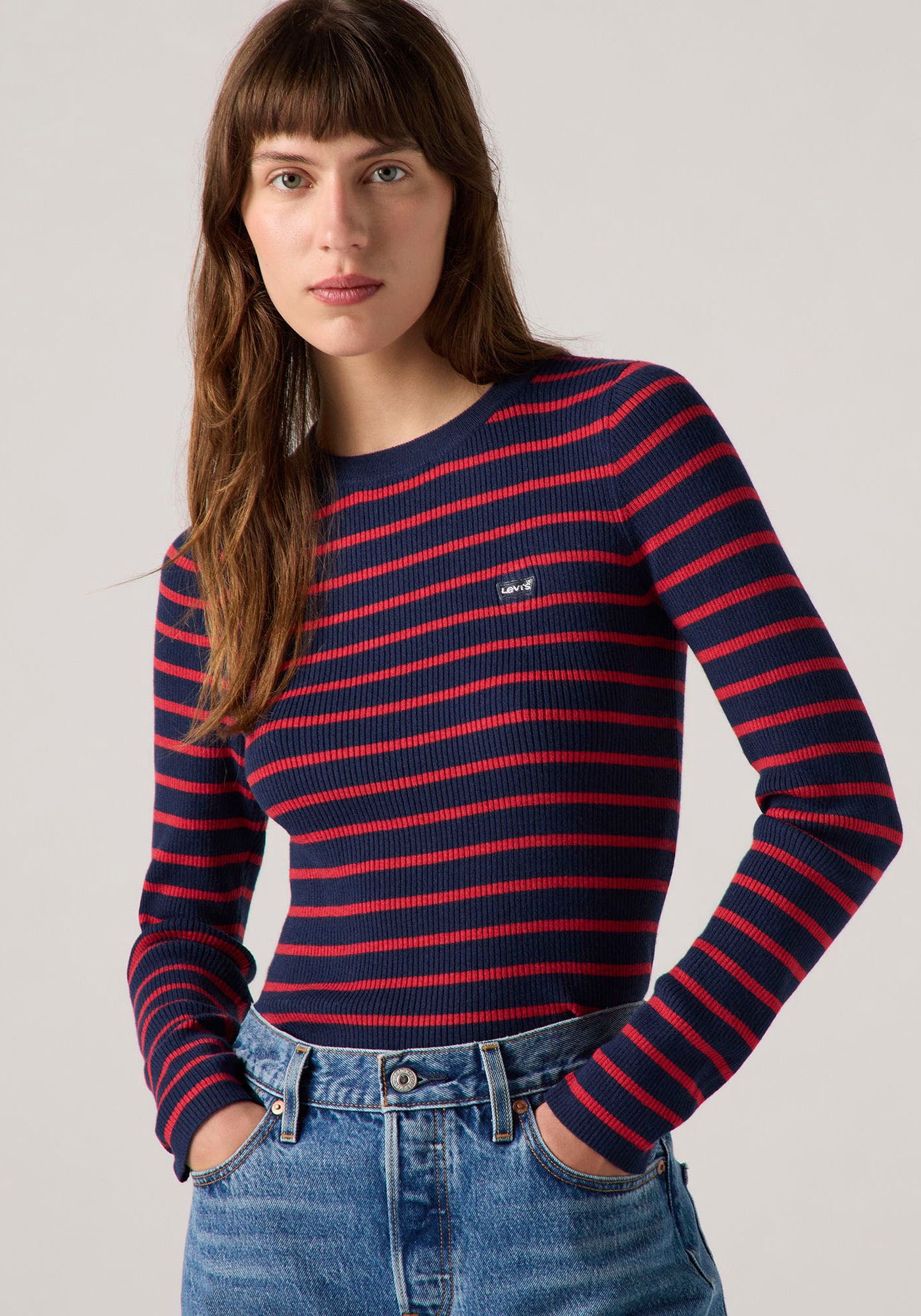 Levi's® Strickpullover »RIB SWEATER«, mit Batwing Logo