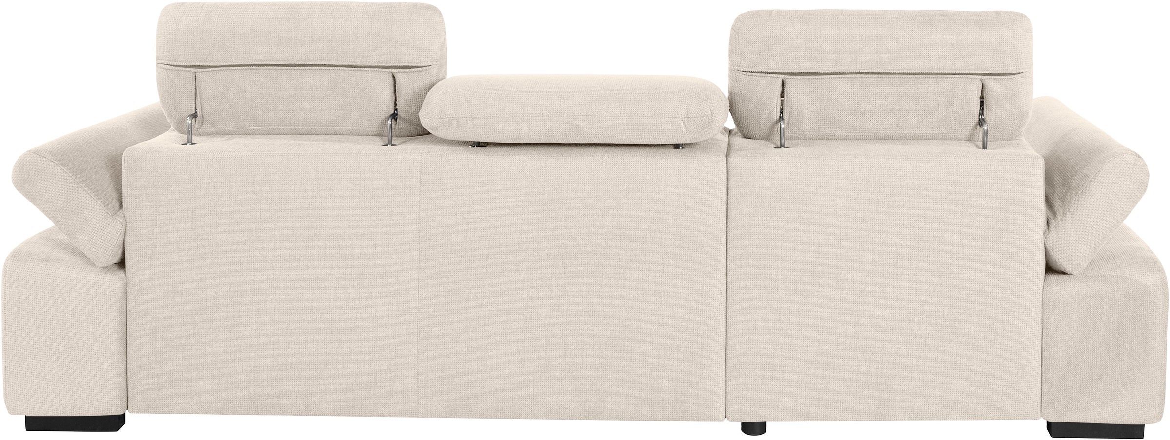 COTTA Ecksofa »Lola L-Form«, (Set, mit Hocker), mit Hocker & Kopfteilfunktion, wahlw. Bett- und Armteilfunktion